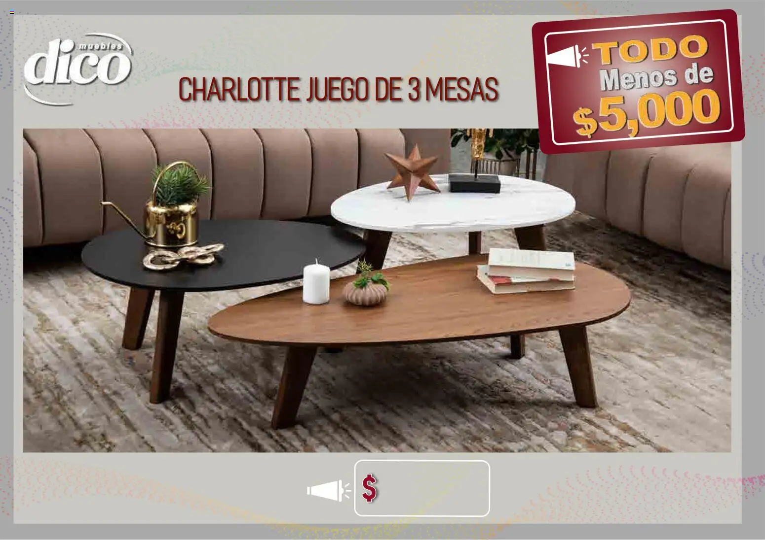 Nuevas ofertas de Muebles Dico válidas en toda la República Mexicana desde el 09.04.2026. ¡Encuentra las mejores ofertas en Muebles Dico catálogo Todo menos de 5000 Pacifico! | Página: 37 | Productos: Juego