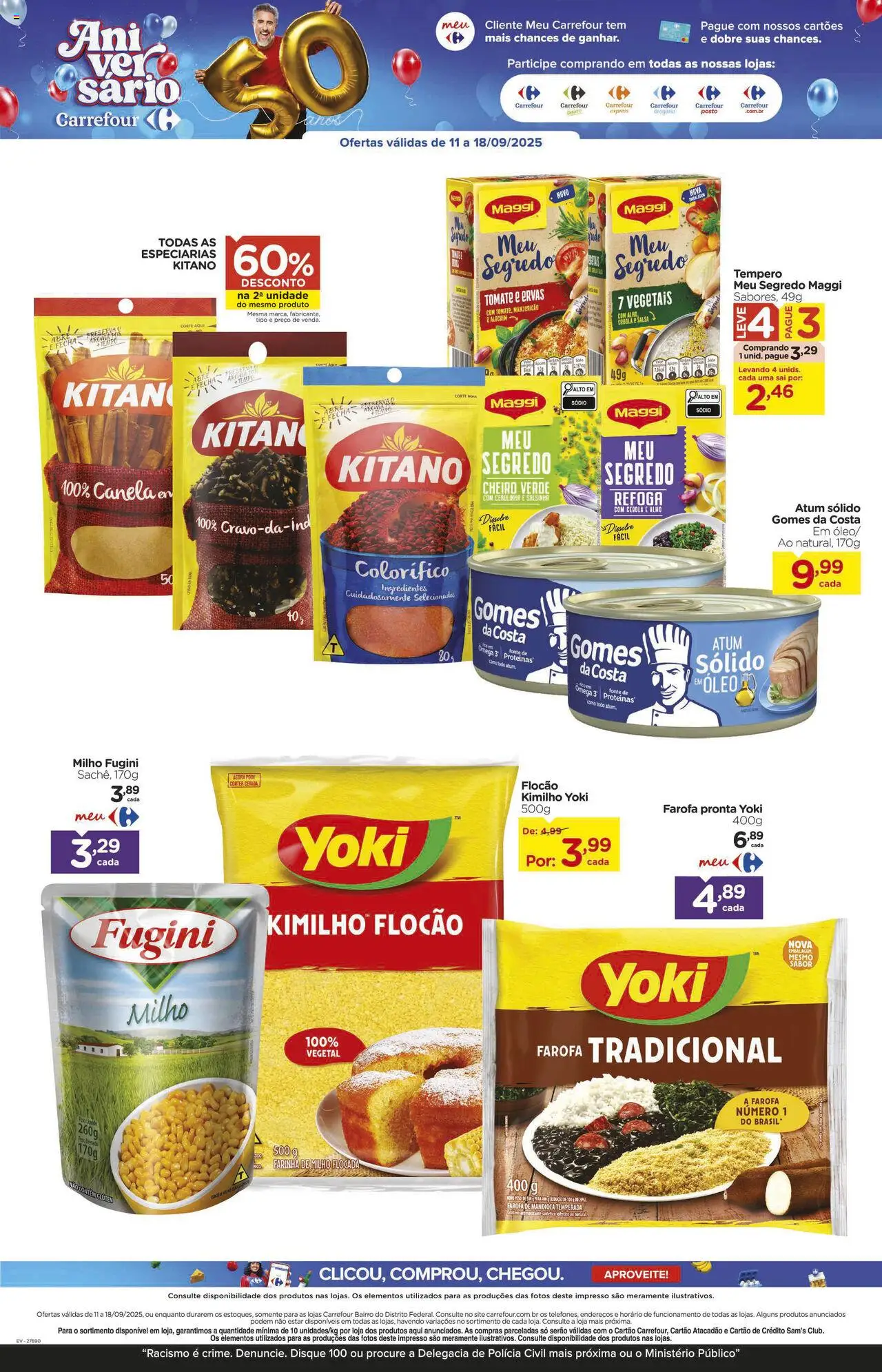 Carrefour Bairro Folheto - válido de 11.09.2025 | Página: 4 | Produtos: Ômega 3, Cebola, Mandioca, Gomes da costa