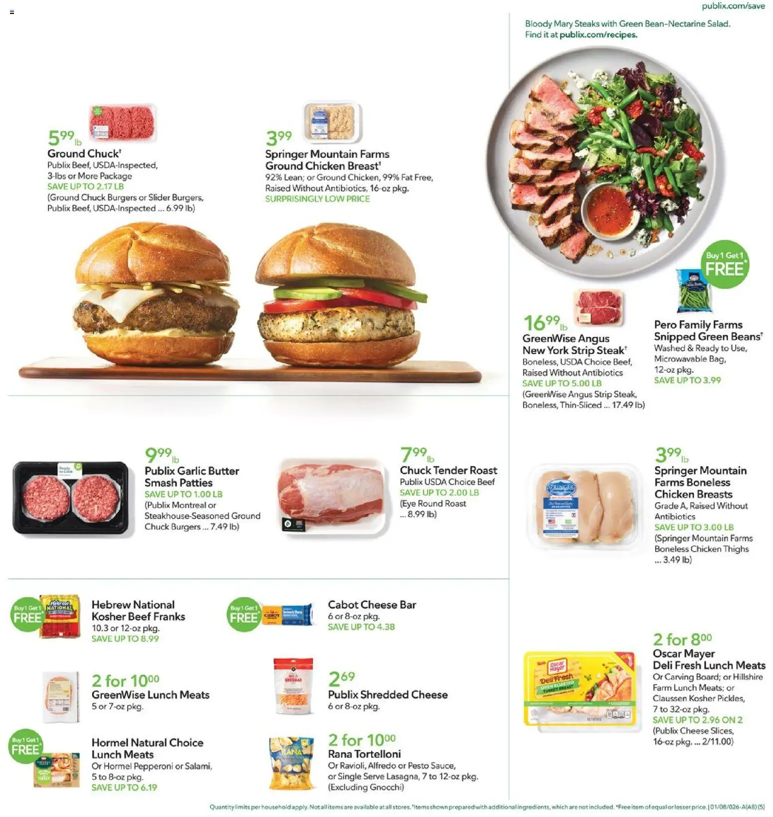 Publix Weekly Ad - valid from 07.01.2026 | Page: 5 | Products: Butter, Beef, Garlic, Oven