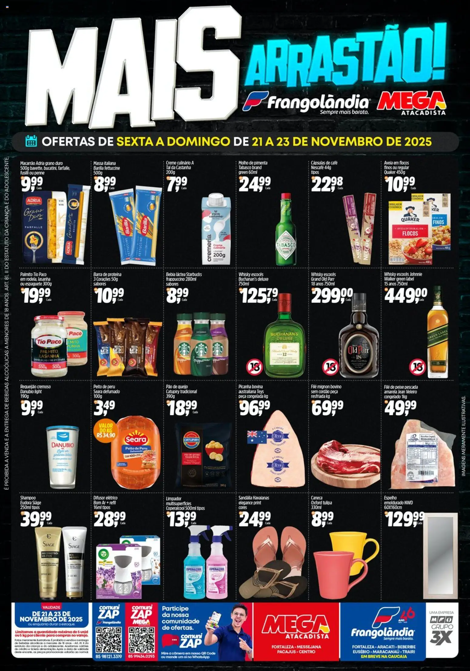 Frangolândia Folheto - válido de 21.11.2025 | Página: 1 | Produtos: Caneca, Catupiry, Requeijão, Pão de queijo