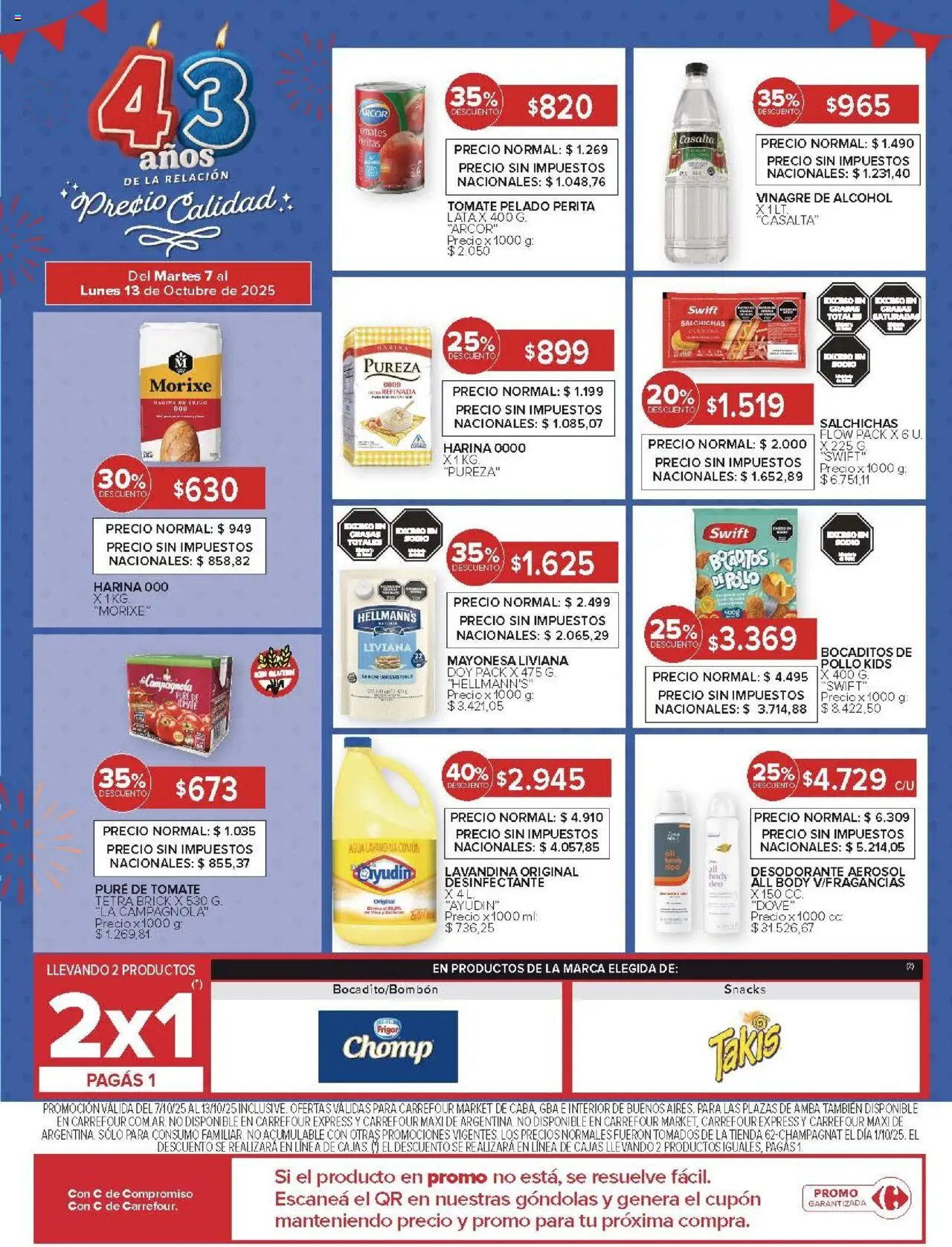 Carrefour Market catálogo │ válido desde el 07.10.2025 | Página: 11 | Productos: Body, Pollo, Mayonesa, Pure de Tomate