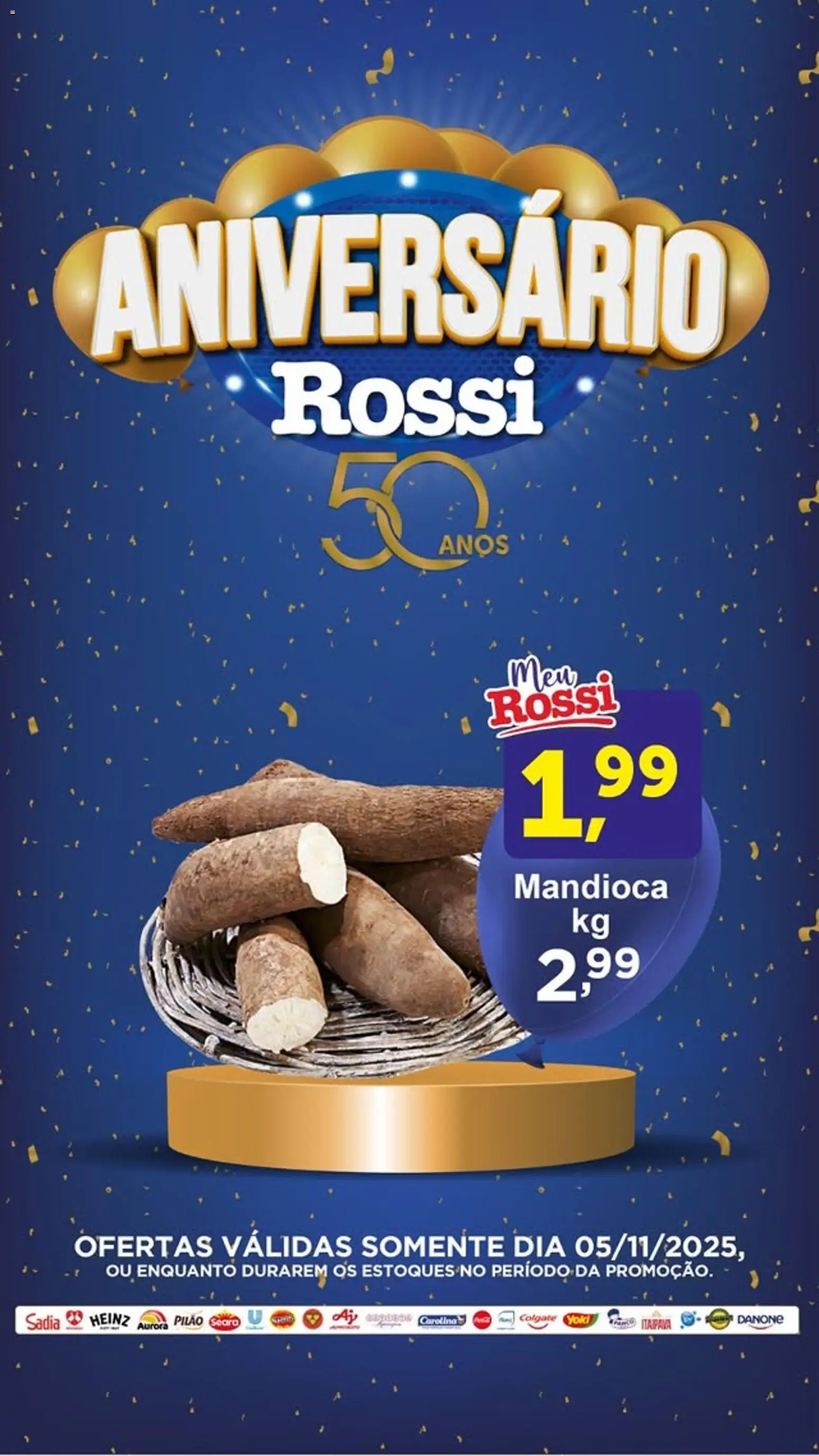 Rossi Supermercados Folheto - válido de 05.11.2025 | Página: 1 | Produtos: Mandioca