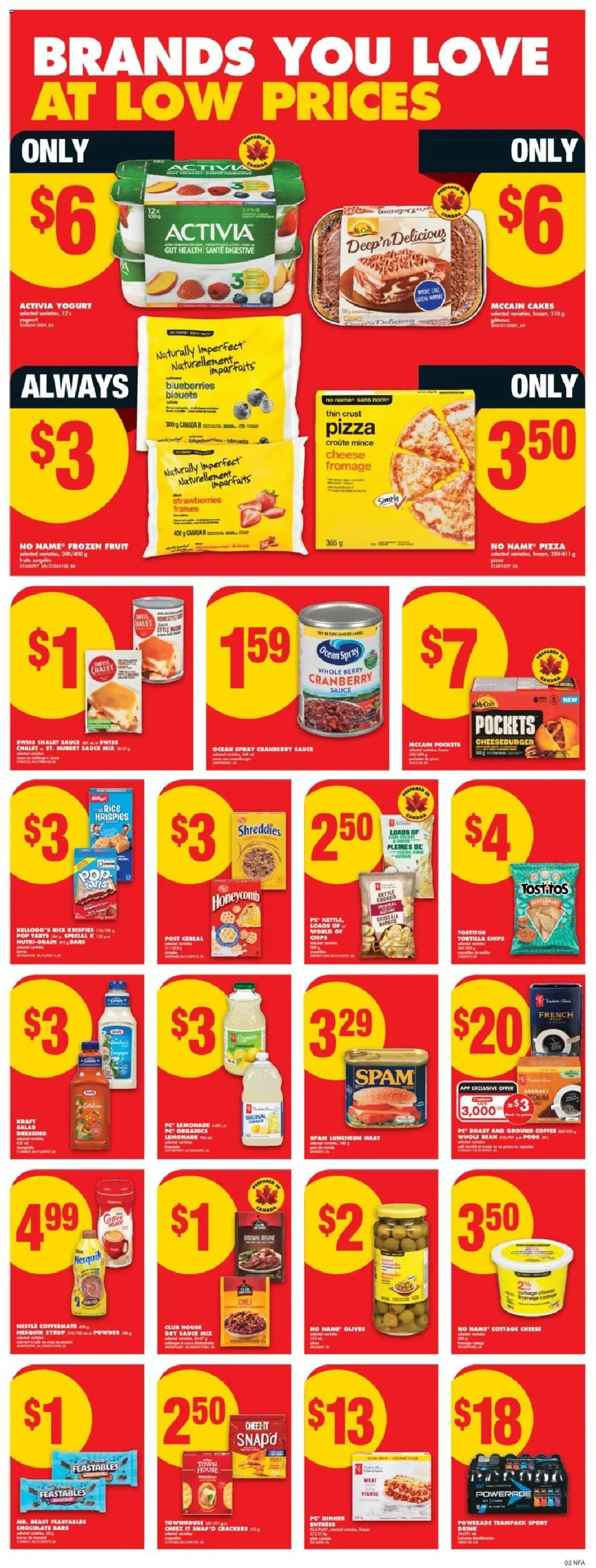 No Frills flyer valid from 02.10.2025 | Page: 3 | Products: Cream, Salad, Yogurt, Coffee