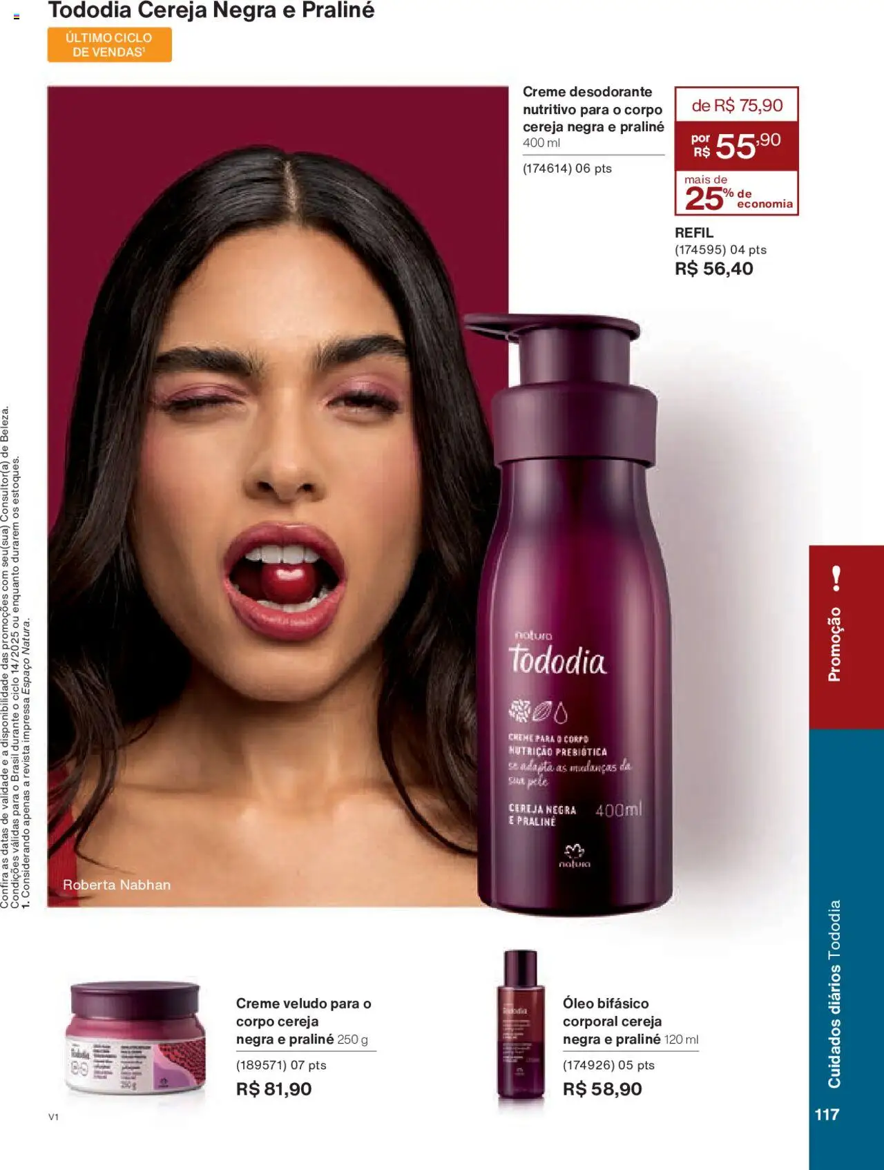 Natura Folheto - válido de 18.08.2025 | Página: 117 | Produtos: Cereja, Desodorante, Óleo, Creme