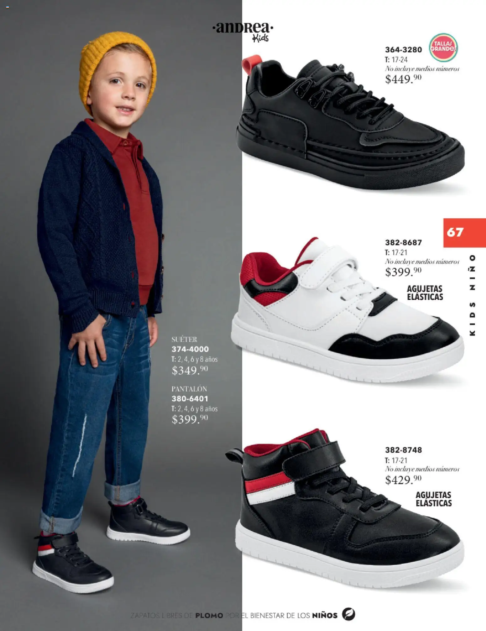 Nuevas ofertas de Andrea válidas en toda la República Mexicana desde el 26.11.2025. ¡Encuentra las mejores ofertas en Andrea catálogo Infantil Kids! | Página: 66 | Productos: Suéter, Zapatos