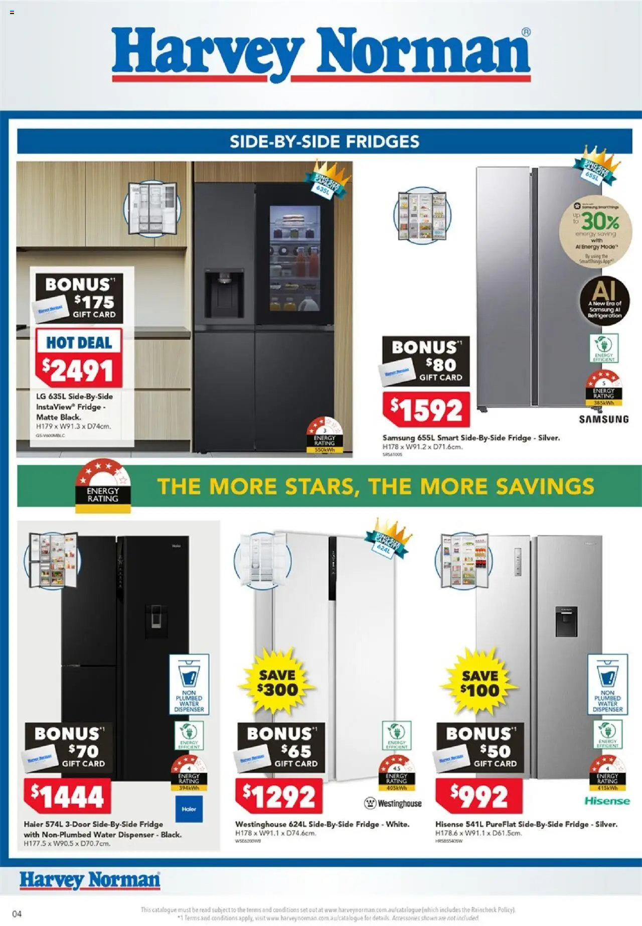 Harvey Norman catalogue - valid from 18.10.2025 | Page: 4 | Products: Water, Accessories, Fridge