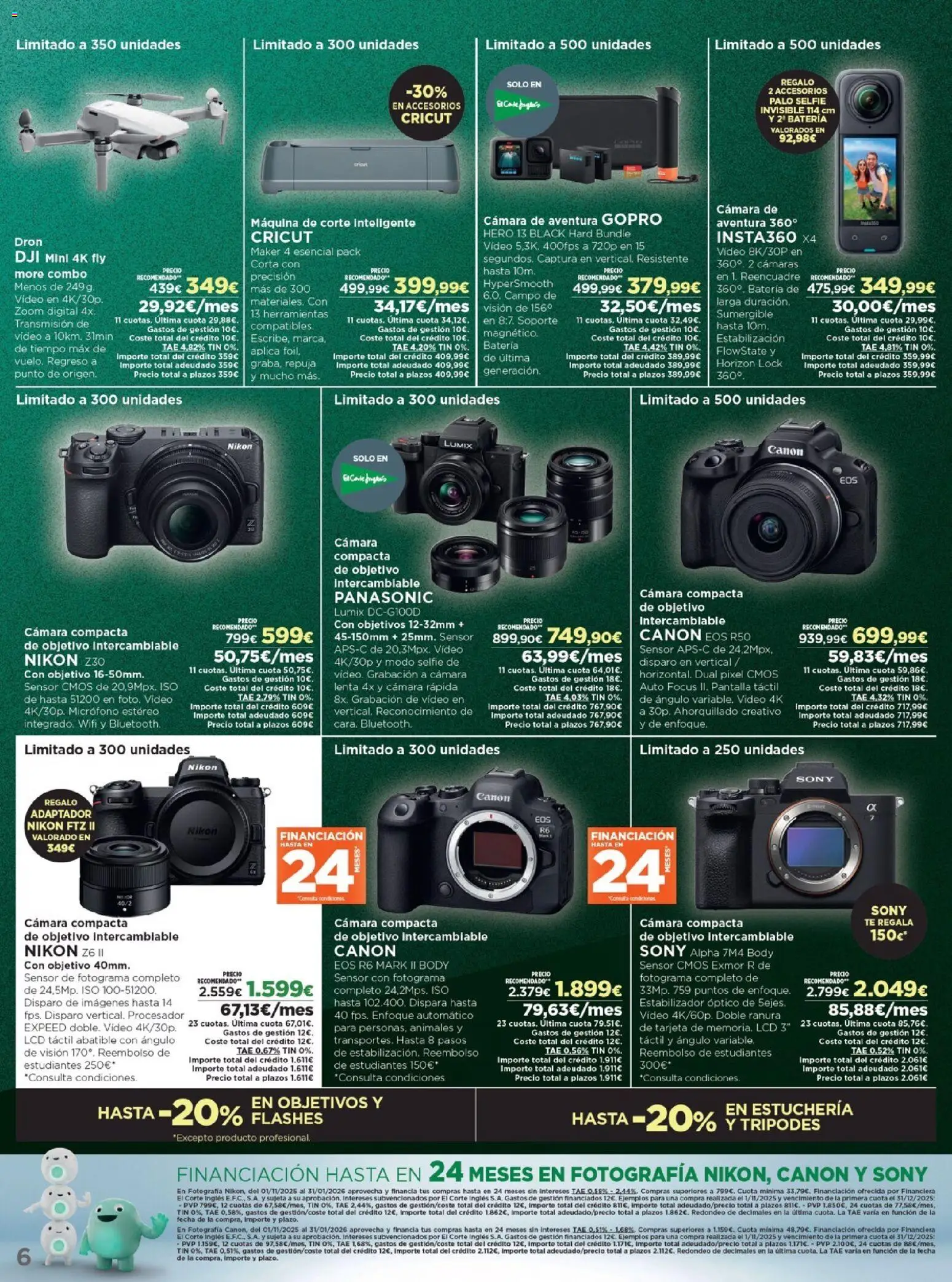 Nuevas ofertas de El Corte Inglés válidas en toda la República Mexicana desde el 24.11.2025. ¡Encuentra las mejores ofertas en El Corte Inglés Black Friday! | Página: 6 | Productos: Cámara, Body, Té, Batería