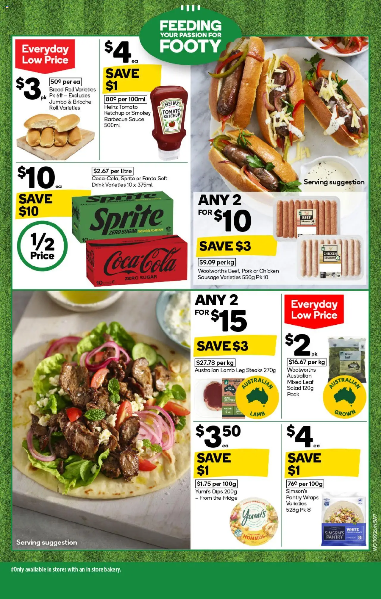 Woolworths catalogue - valid from 17.09.2025 | Page: 7 | Products: Lamb, Ketchup, Salad, Sugar