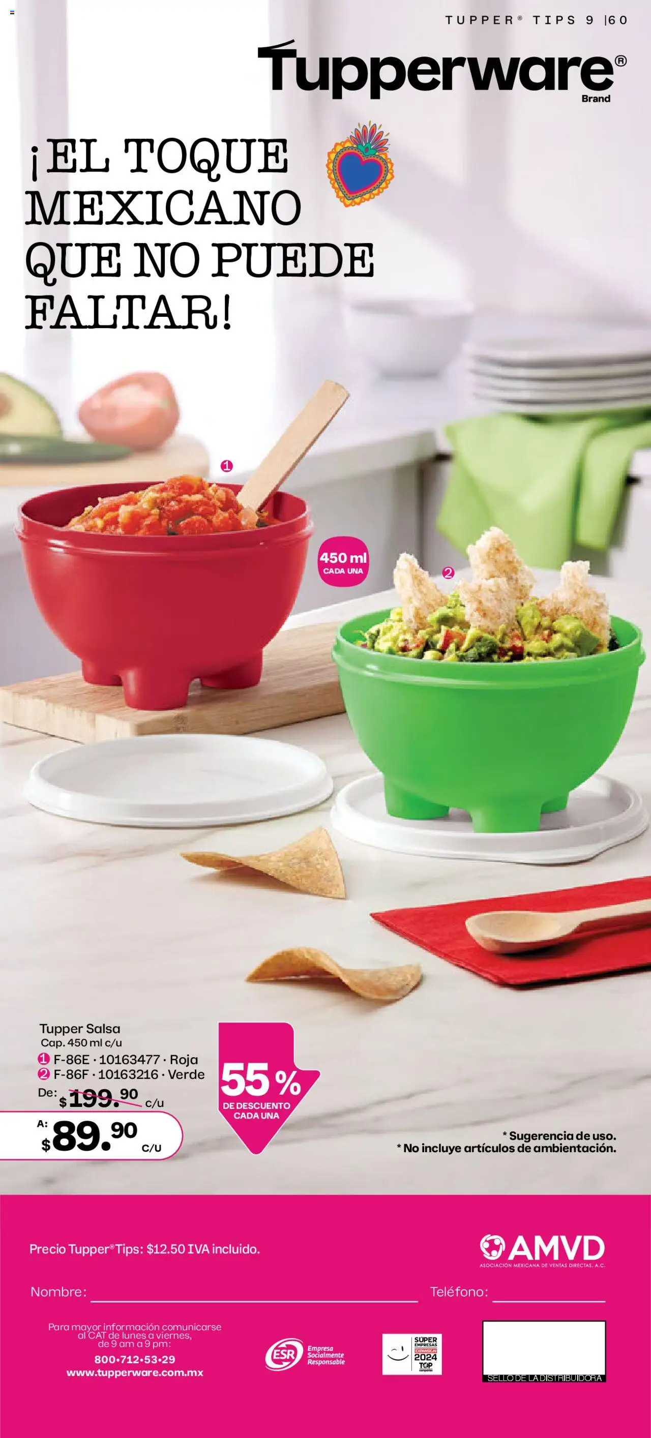 Nuevas ofertas de Tupperware válidas en toda la República Mexicana desde el 11.08.2025. ¡Encuentra las mejores ofertas en Tupperware catálogo! | Página: 60 | Productos: Tupper, Teléfono