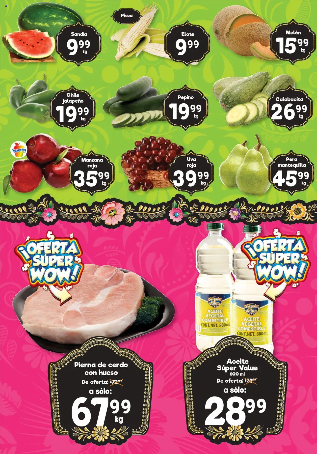 Nuevas ofertas de S-Mart válidas en toda la República Mexicana desde el 19.08.2025. ¡Encuentra las mejores ofertas en S-Mart folleto! | Página: 2 | Productos: Sandía, Melón, Aceite, Uva
