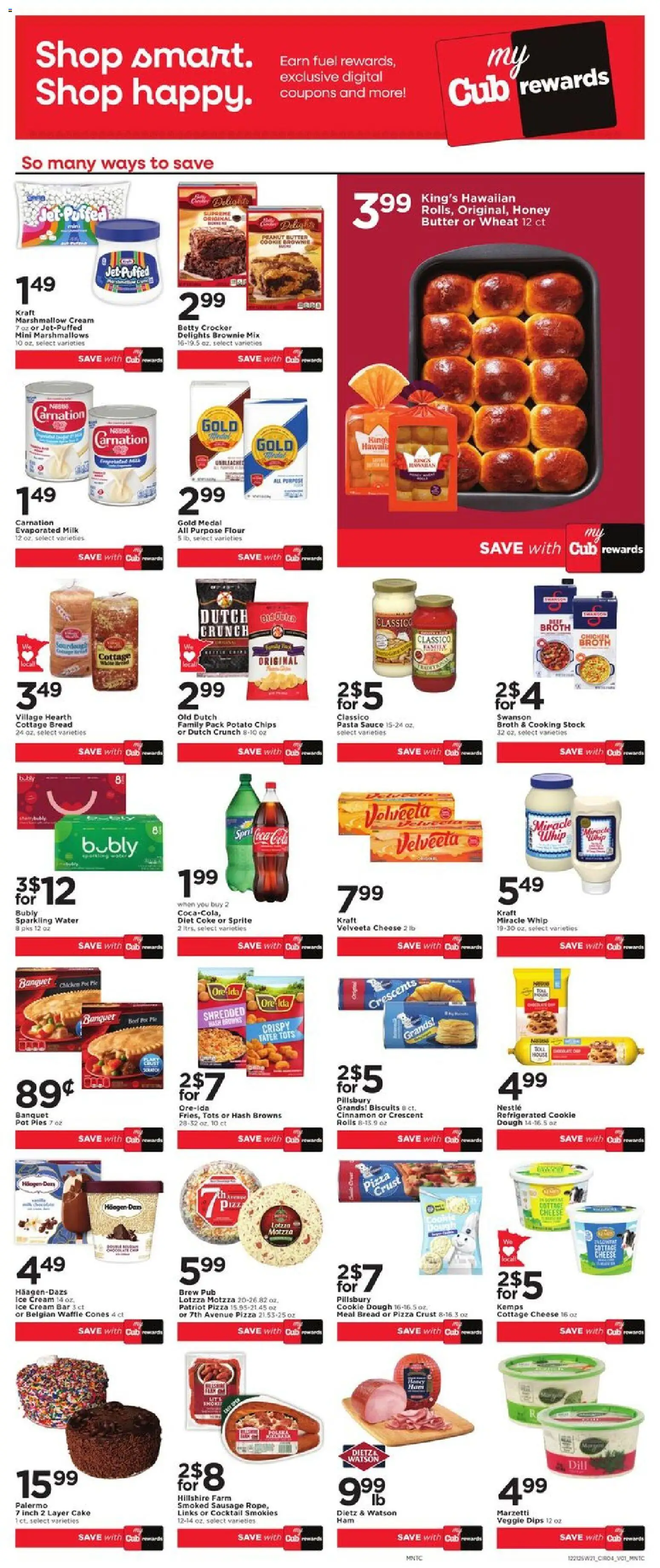 Cub Foods Weekly Ad - valid from 21.12.2025 | Page: 8 | Products: Butter, Pizza, Pasta, Cream