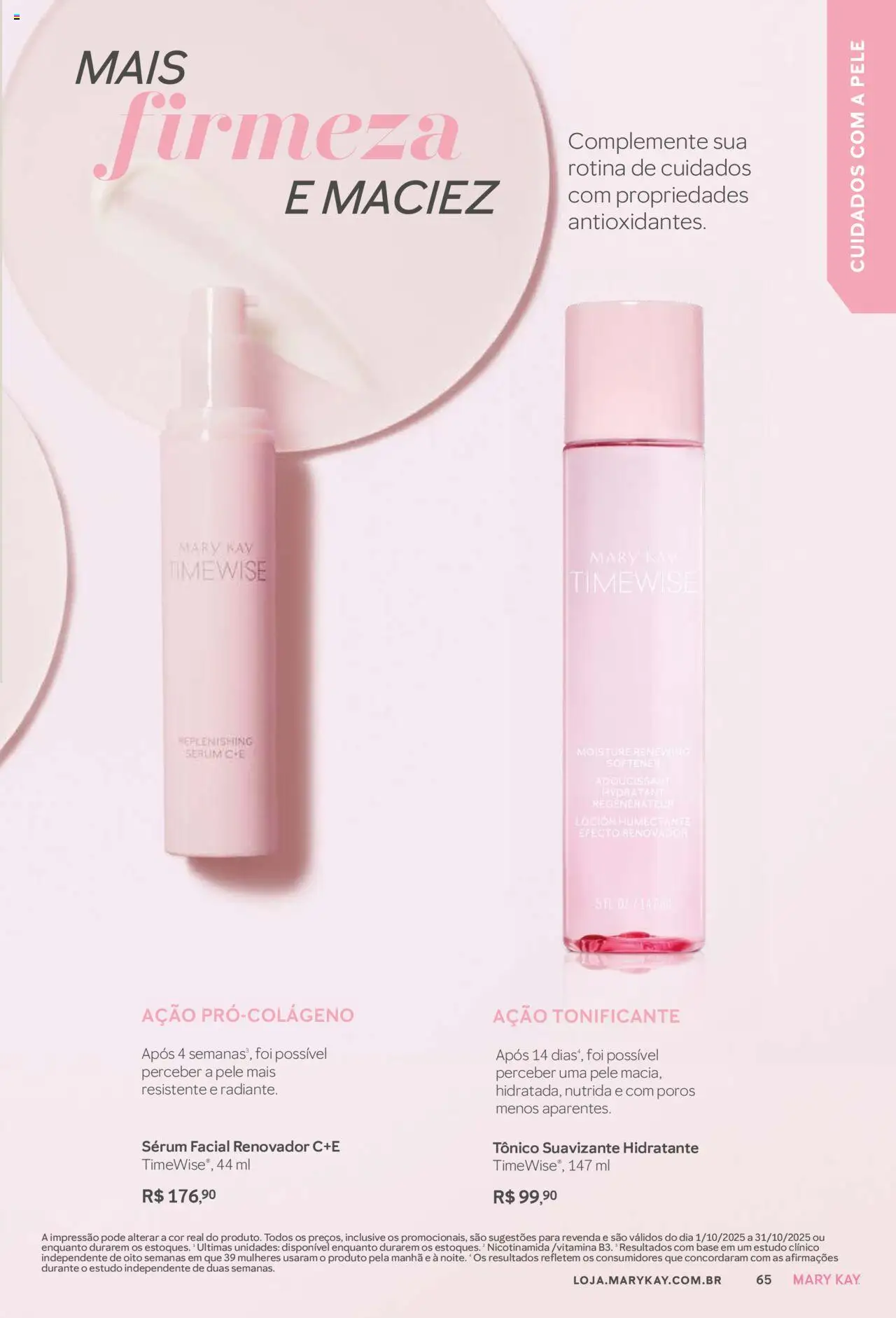 Mary Kay Folheto - válido de 01.10.2025 | Página: 65 | Produtos: Tônico, Base, Sérum
