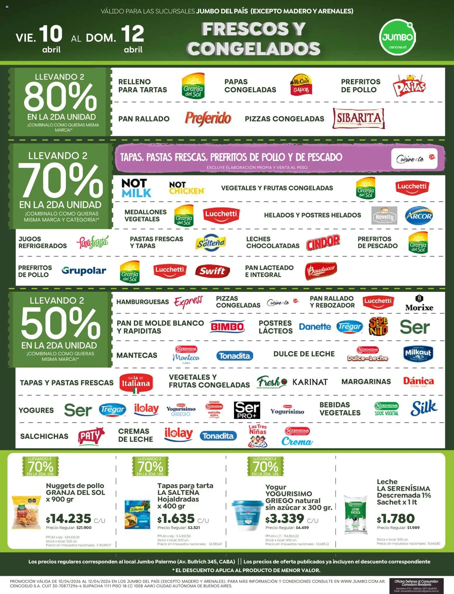 Jumbo - Ofertas | Córdoba │ válido desde el 10.04.2026 | Página: 4 | Productos: Pollo, Dulce de leche, Manteca, Pan rallado