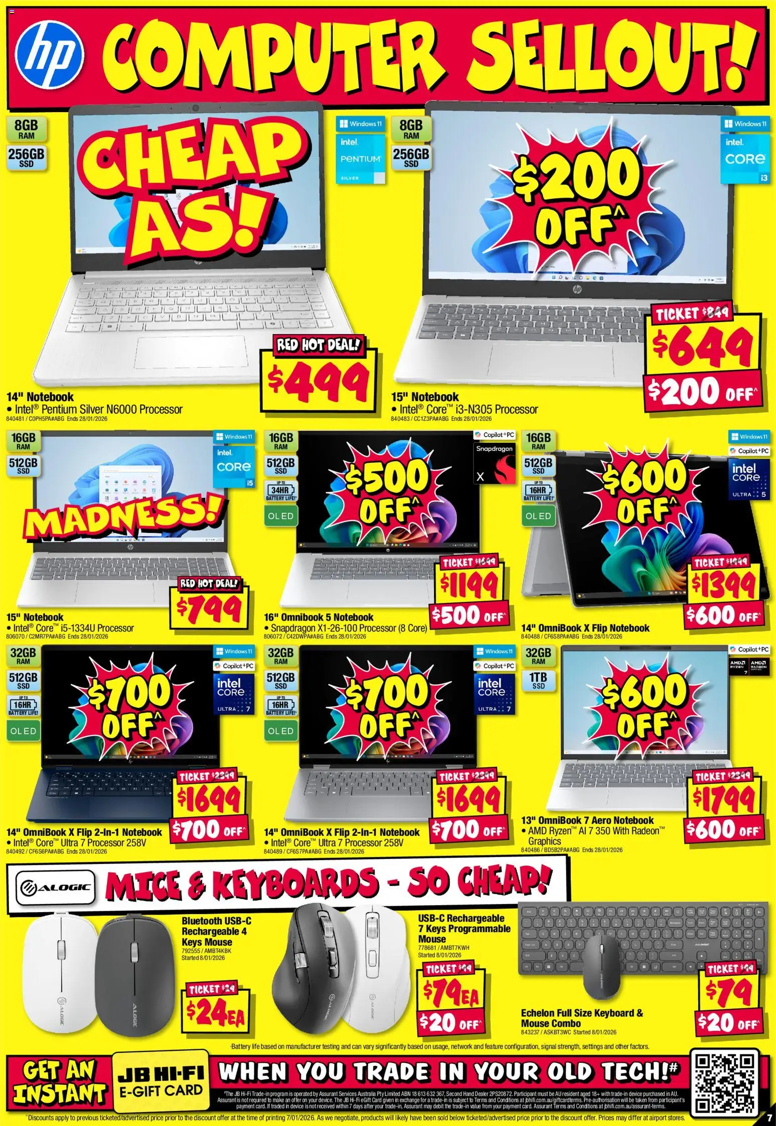 JB Hi-Fi catalogue - valid from 15.01.2026 | Page: 7 | Products: Battery, Notebook, Computer, Keyboard
