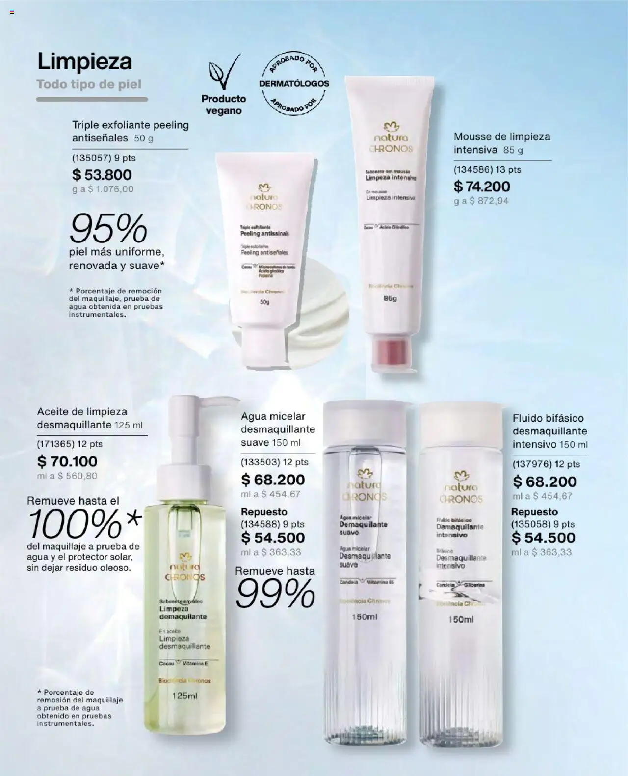 Natura revista - valida desde el 23.07.2025 | Página: 105 | Productos: Agua micelar, Maquillaje, Desmaquillante, Aceite