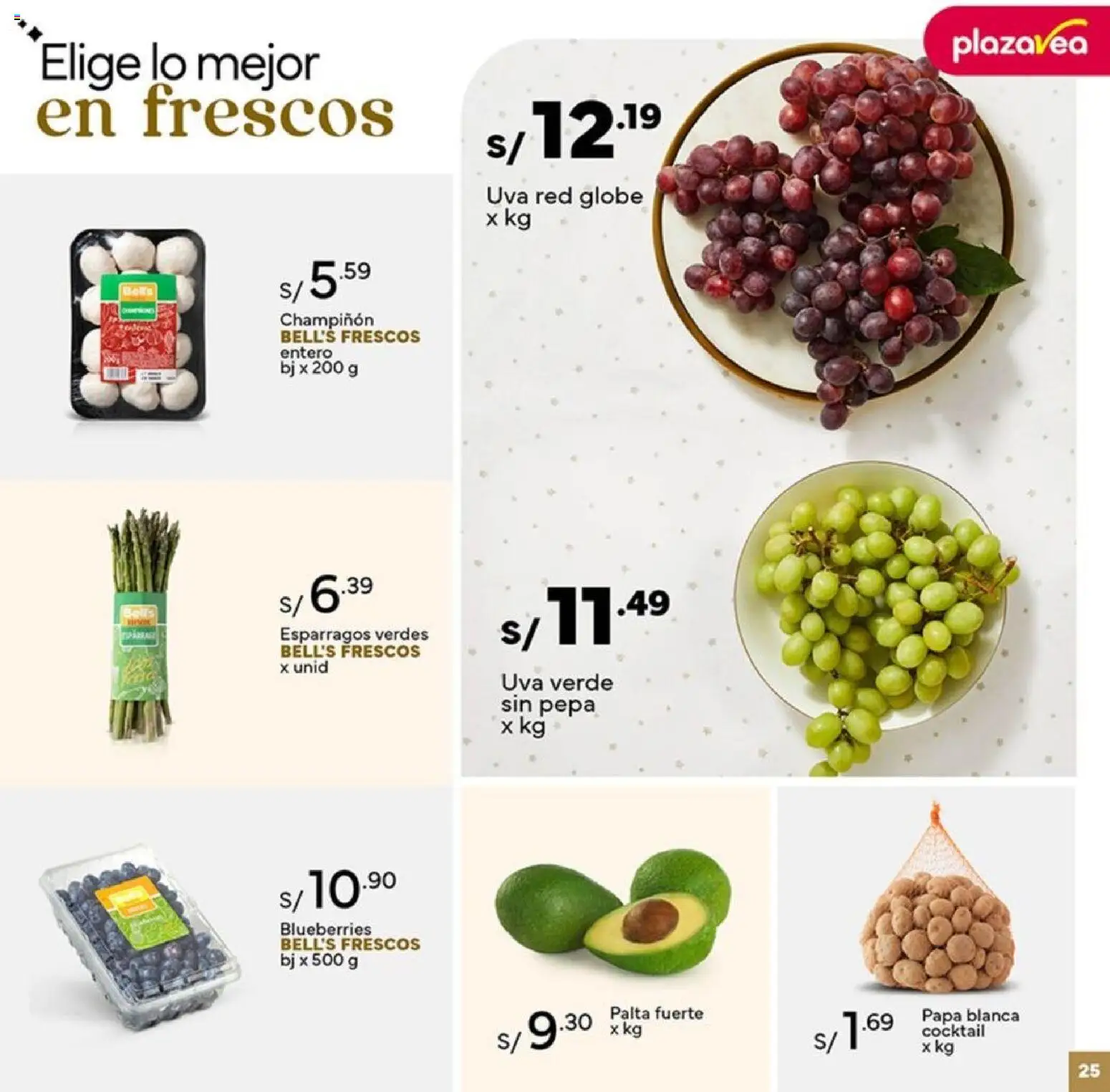 Catálogo Plaza Vea válido desde 26.12.2025 | Página: 25 | Productos: Esparragos