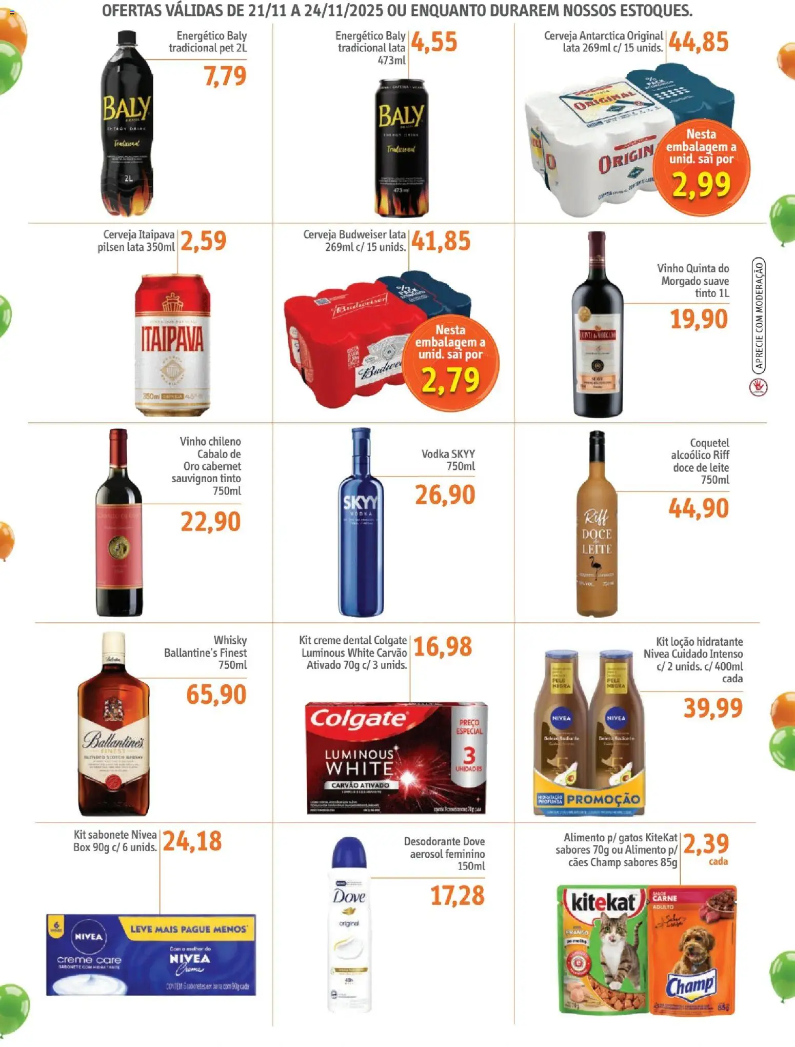 Sonda Folheto - válido de 21.11.2025 | Página: 3 | Produtos: Leite, Creme, Vodka, Doce de leite