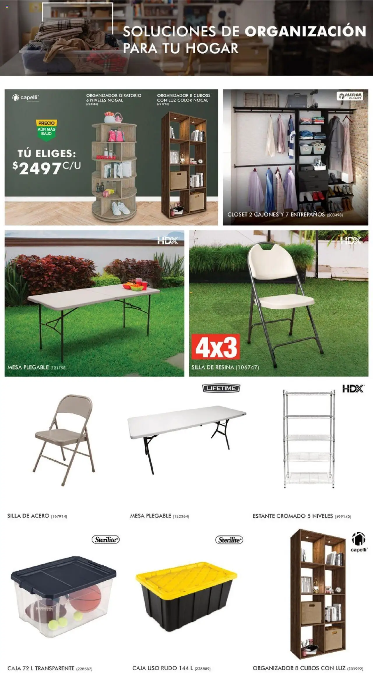 Nuevas ofertas de Home Depot válidas en toda la República Mexicana desde el 15.05.2025. ¡Encuentra las mejores ofertas en Home Depot catálogo! | Página: 16 | Productos: Estante, Organizador, Mesa, Caja