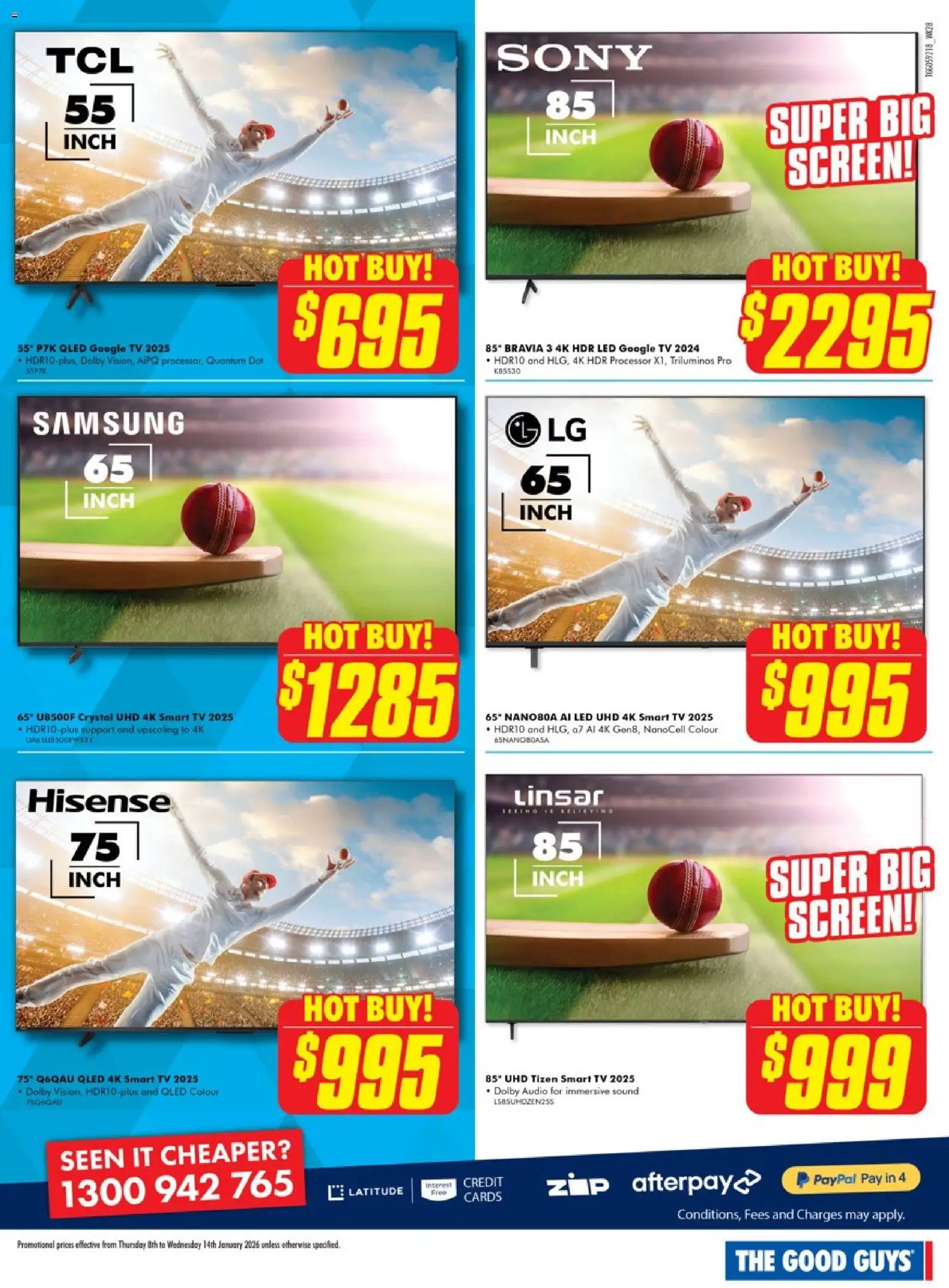 The Good Guys catalogue - valid from 07.01.2026 | Page: 2 | Products: Tv, Audio, Smart tv, Screen