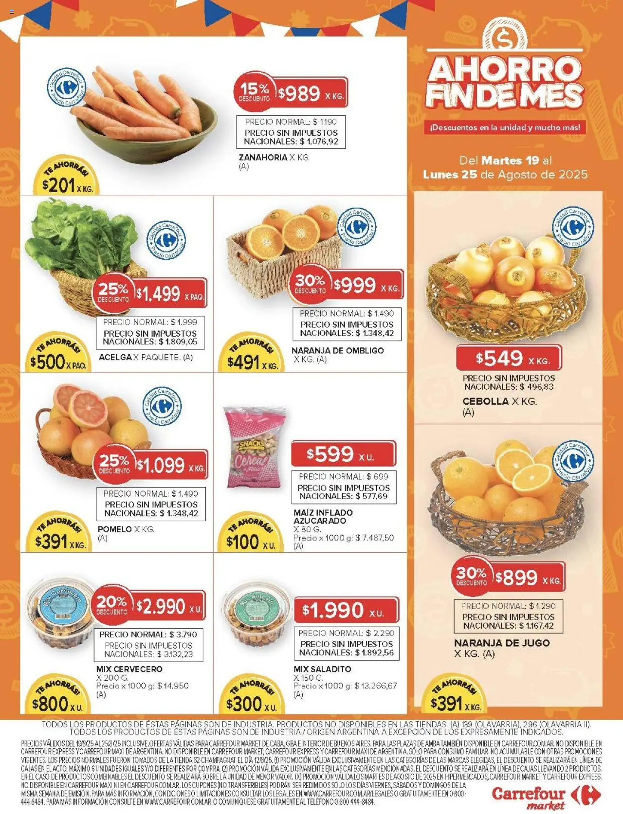 Carrefour ofertas - CABA │ válido desde el 19.08.2025 | Página: 36 | Productos: Teléfono, Maiz, Pomelo, Jugo