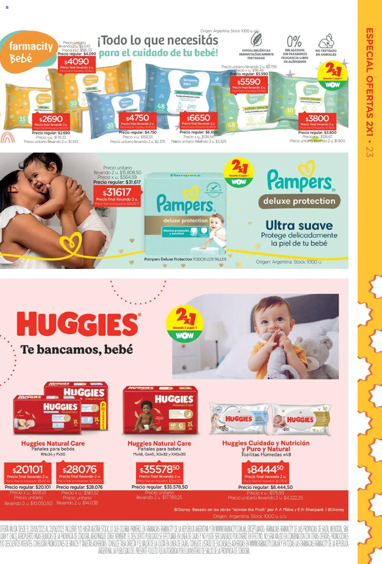 Farmacity catálogo │ válido desde el 03.06.2025 | Página: 23 | Productos: Fragancia, Toallitas húmedas, Té, Pañales