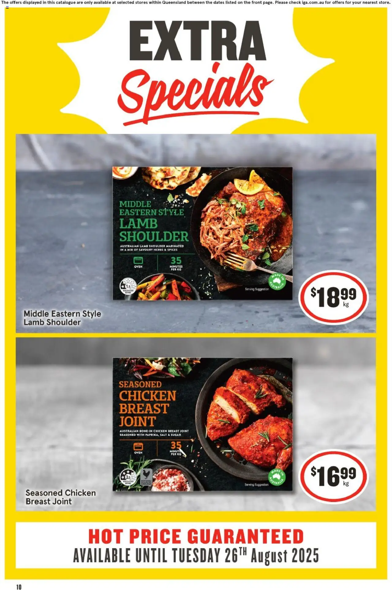 IGA catalogue - valid from 06.08.2025 | Page: 10 | Products: Bacon, Chicken, Prawns, Scotch