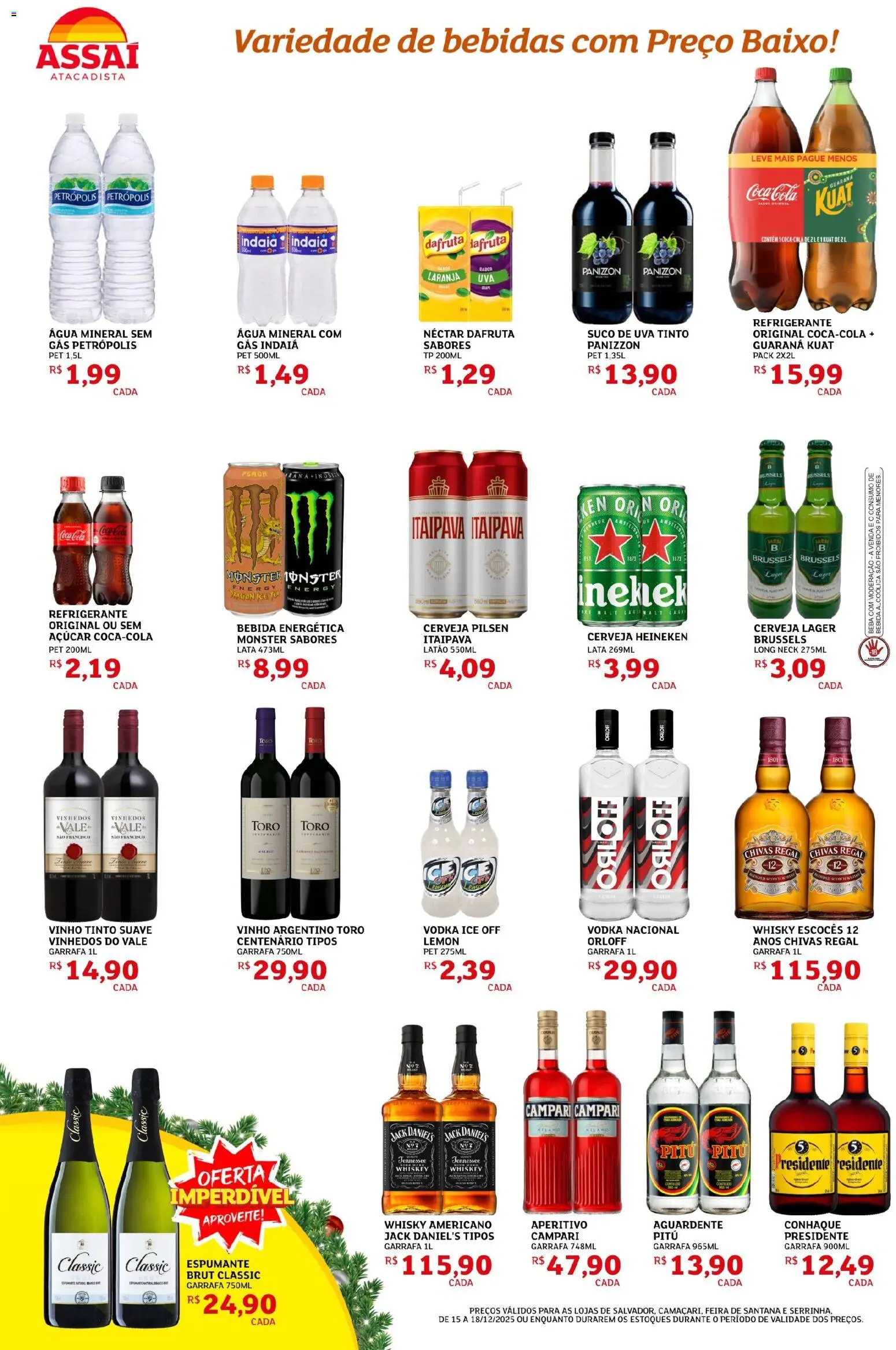 Assaí Atacadista Folheto - válido de 15.12.2025 | Página: 2 | Produtos: Guaraná, Espumante, Conhaque, Suco