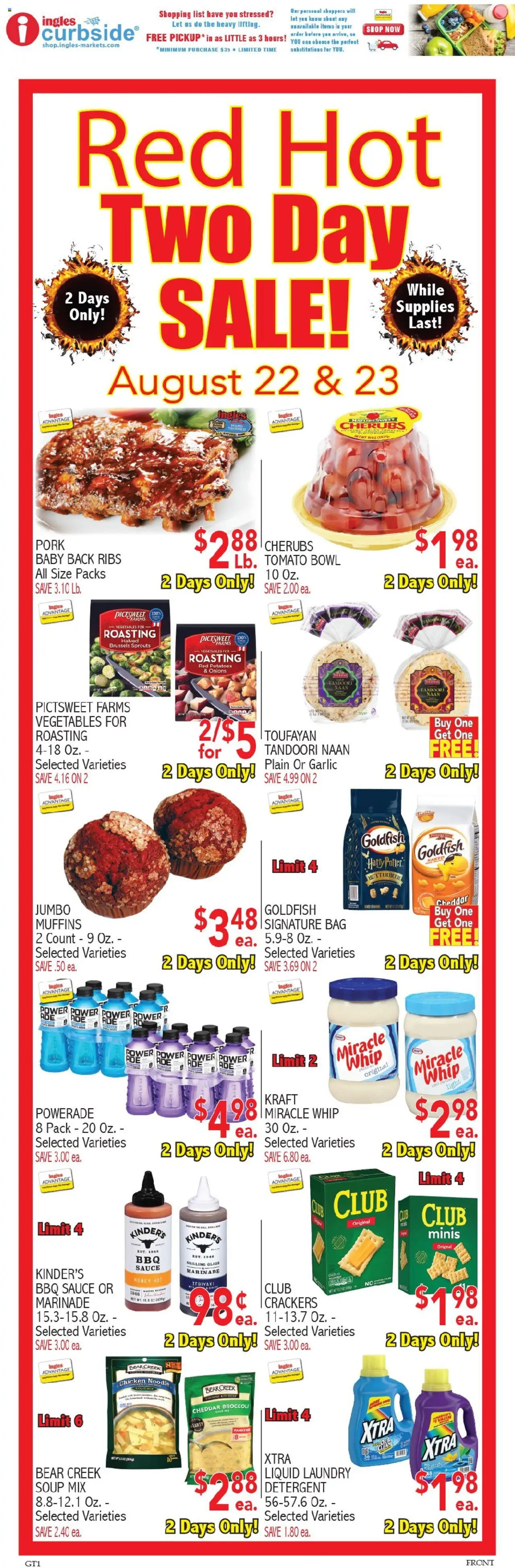 Ingles Weekly Ad - valid from 20.08.2025 | Page: 5 | Products: Broccoli, Detergent, Vegetables, Bag