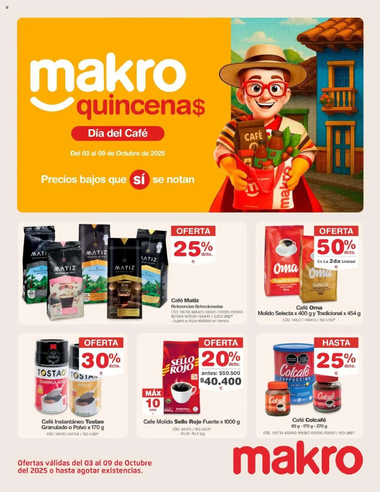 Makro revista - valida desde el 03.10.2025 | Página: 1 | Productos: Polvo, Café
