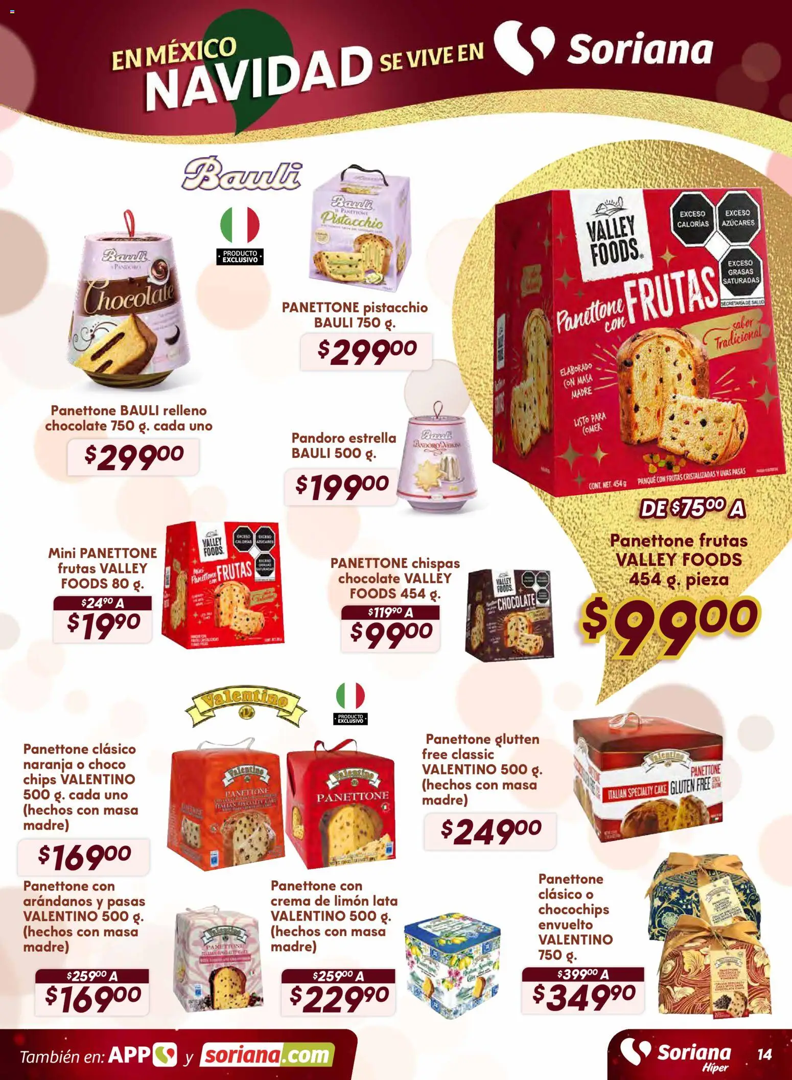 Nuevas ofertas de Soriana válidas en toda la República Mexicana desde el 13.11.2025. ¡Encuentra las mejores ofertas en Soriana - Preciazazaso Híper: Valle de México! | Página: 14 | Productos: Crema, Limón, Chocolate, Arándanos