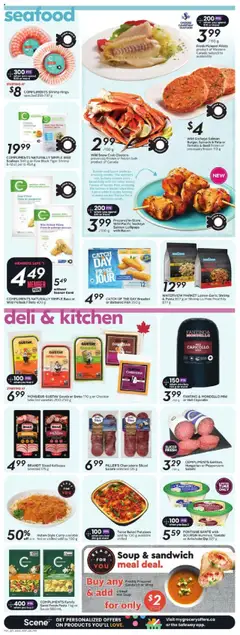 Safeway flyer valid from 17.07.2025 | Page: 10 | Products: Fish, Pasta, Potatoes, Salami
