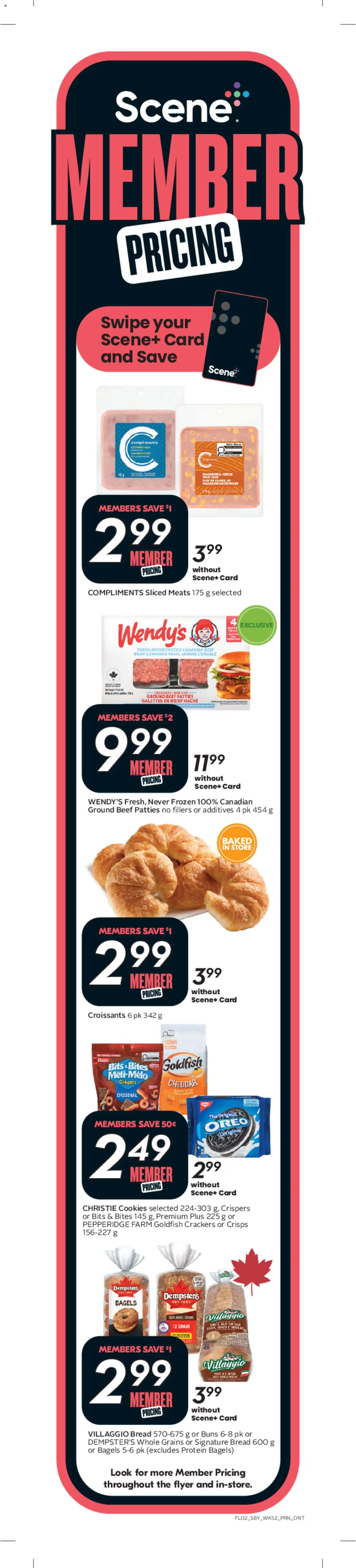 Sobeys flyer valid from 23.04.2026 | Page: 3 | Products: Beef, Cookies, Cheese, Bread
