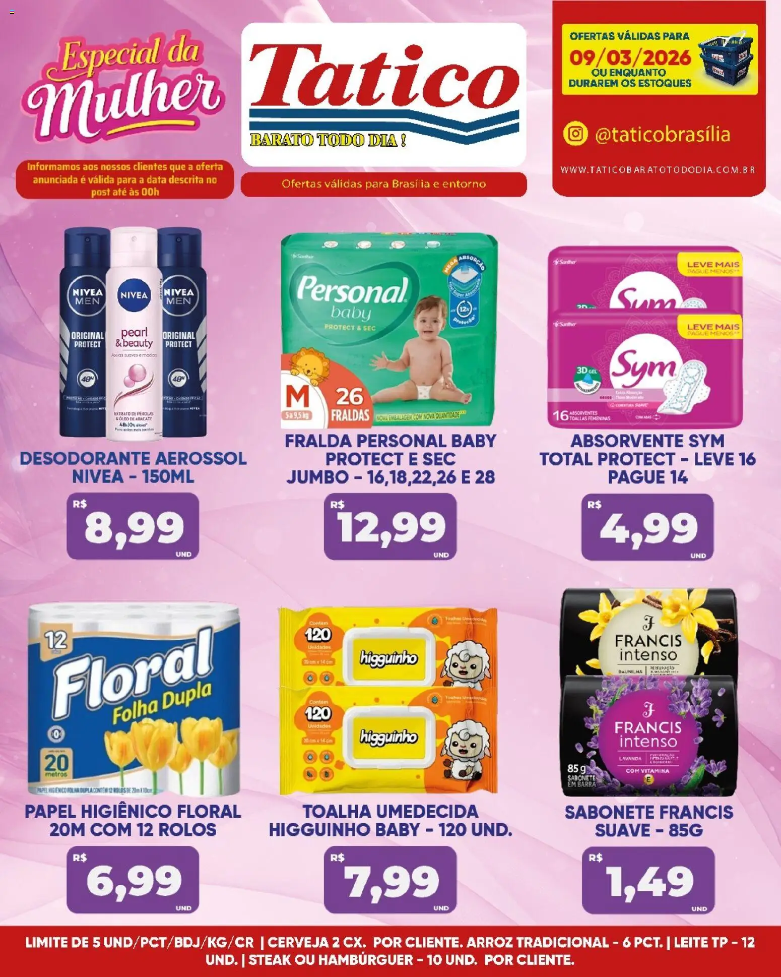 Tatico Folheto - válido de 10.03.2026 | Página: 27 | Produtos: Desodorante, Cerveja, Absorvente, Papel higiênico