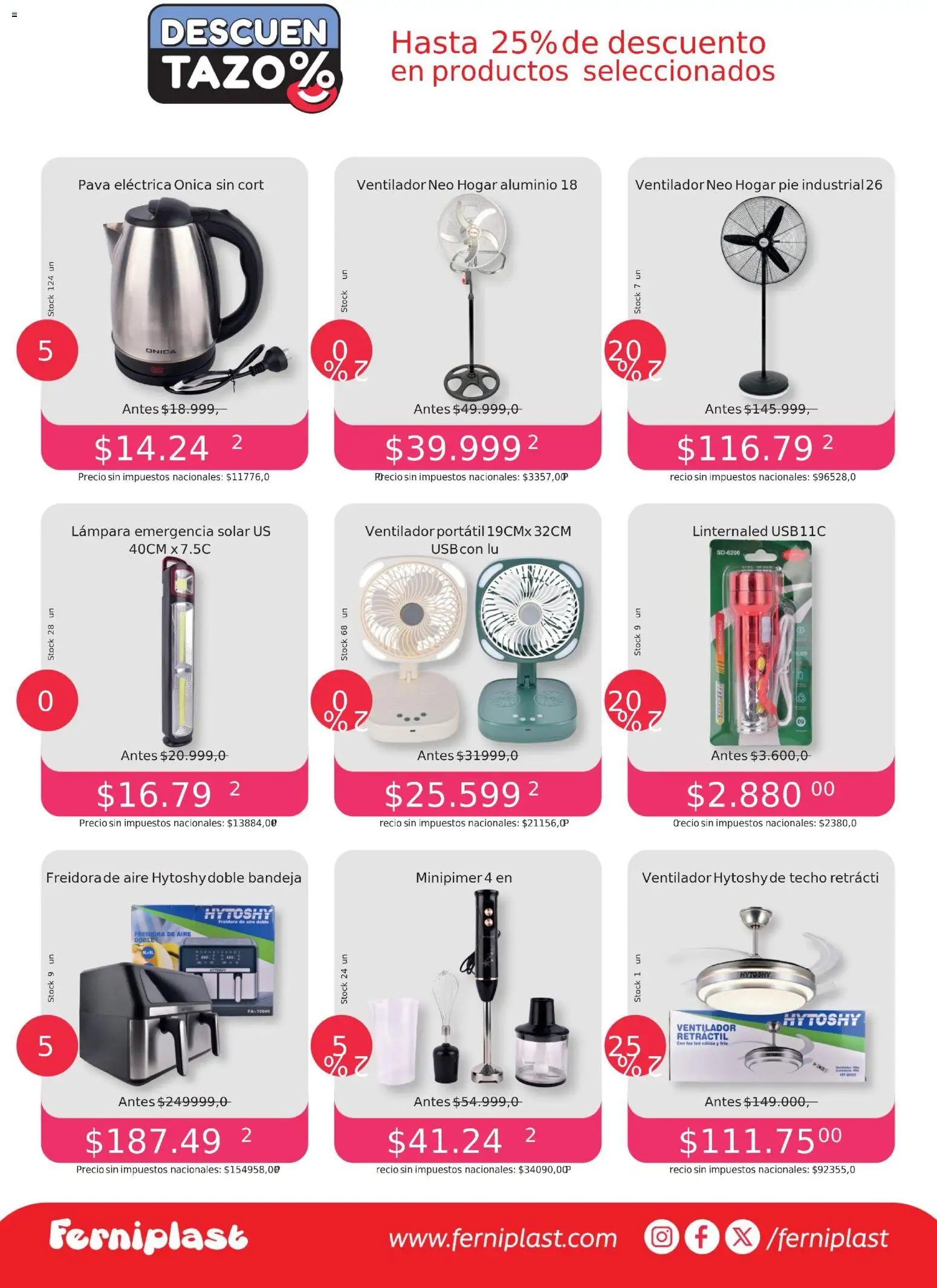 Ferniplast catálogo │ válido desde el 06.11.2025 | Página: 4 | Productos: Pava, Lámpara, Bandeja, Pava eléctrica