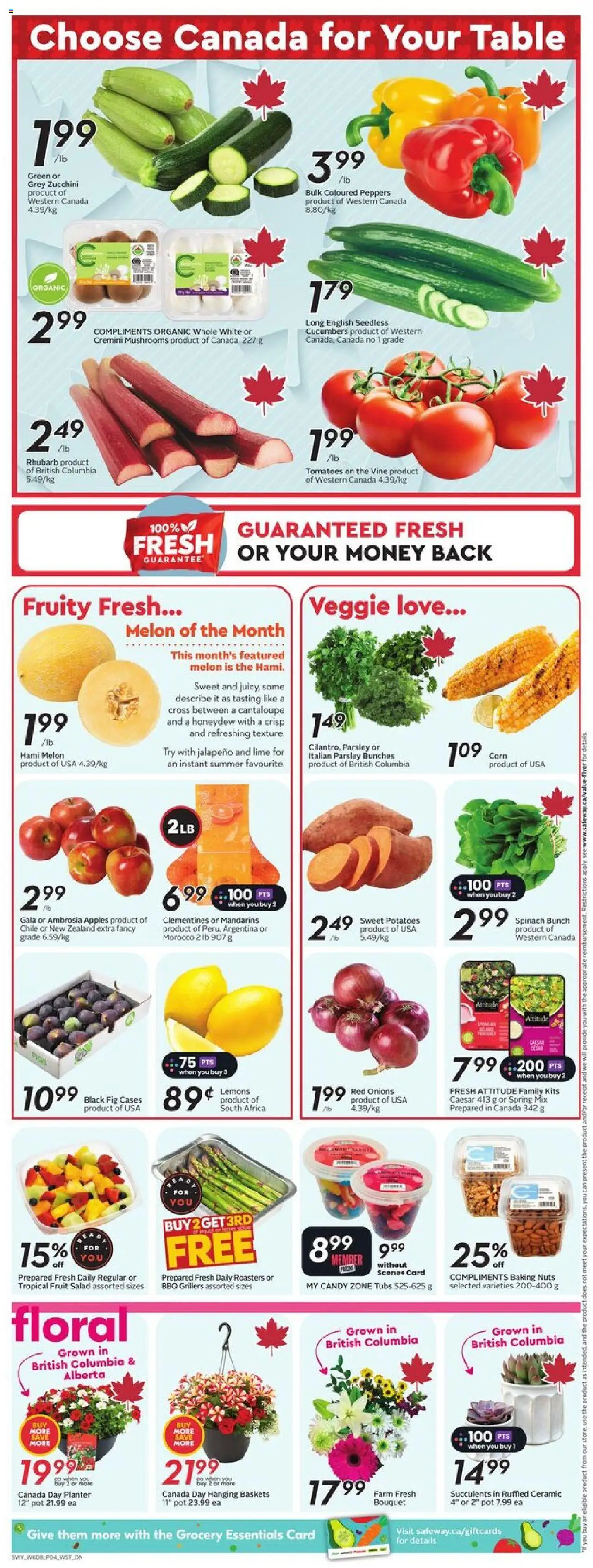 Safeway flyer valid from 19.06.2025 | Page: 8 | Products: Cucumbers, Potatoes, Table, Tomatoes