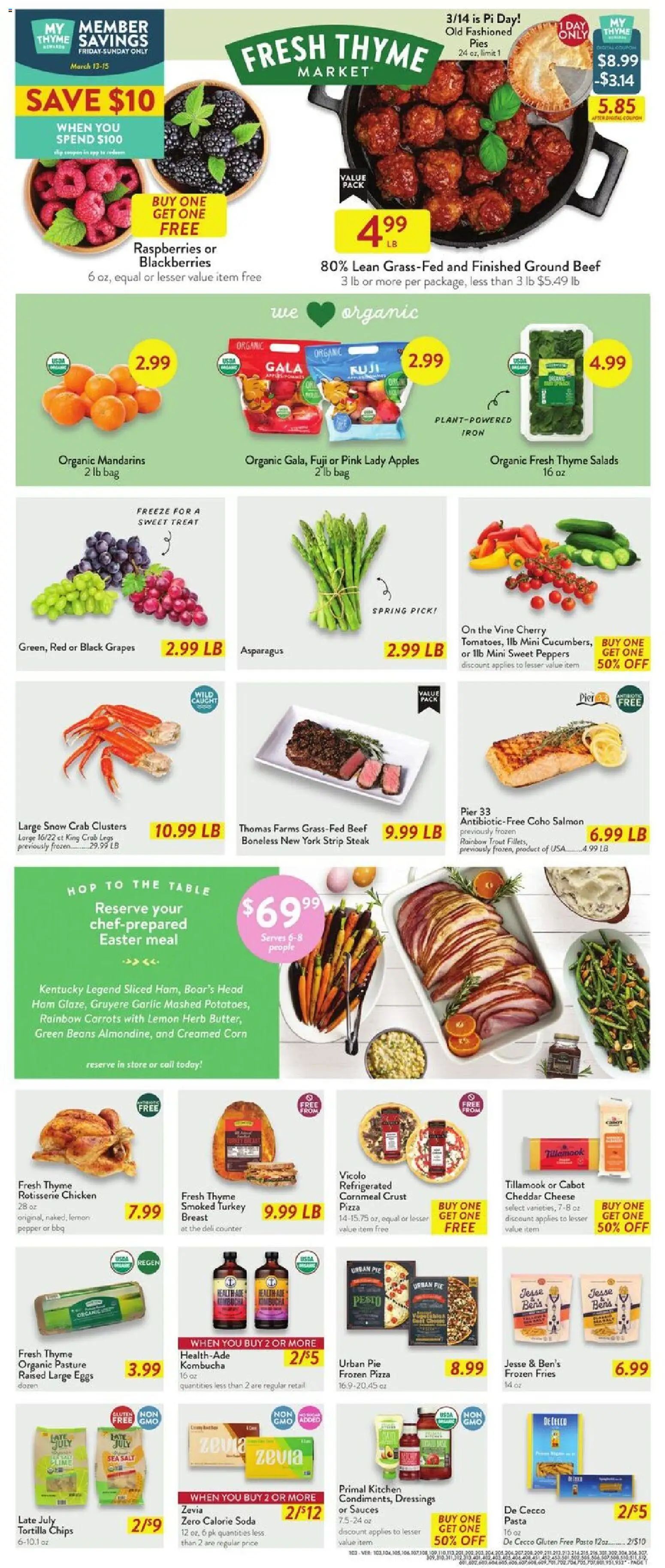 Fresh Thyme Weekly Ad - IN - valid from 11.03.2026 | Page: 2 | Products: Ham, Pasta, Salt, Bag