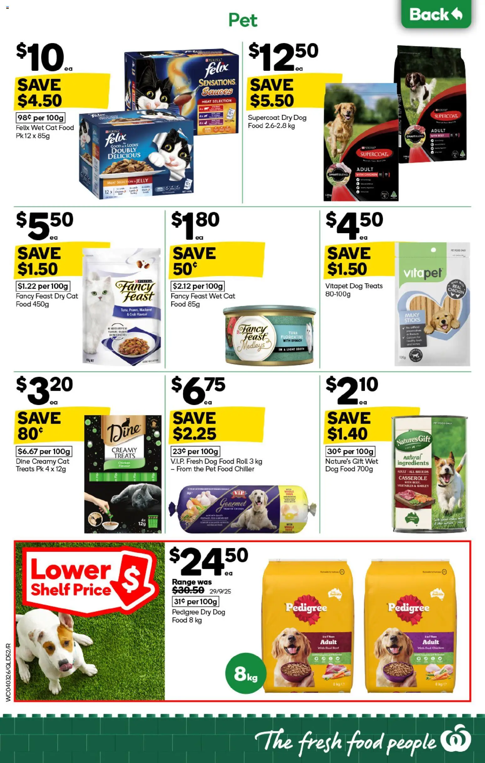 Woolworths catalogue - valid from 04.03.2026 | Page: 52 | Products: Shelf, Chicken, Dog food, Spinach