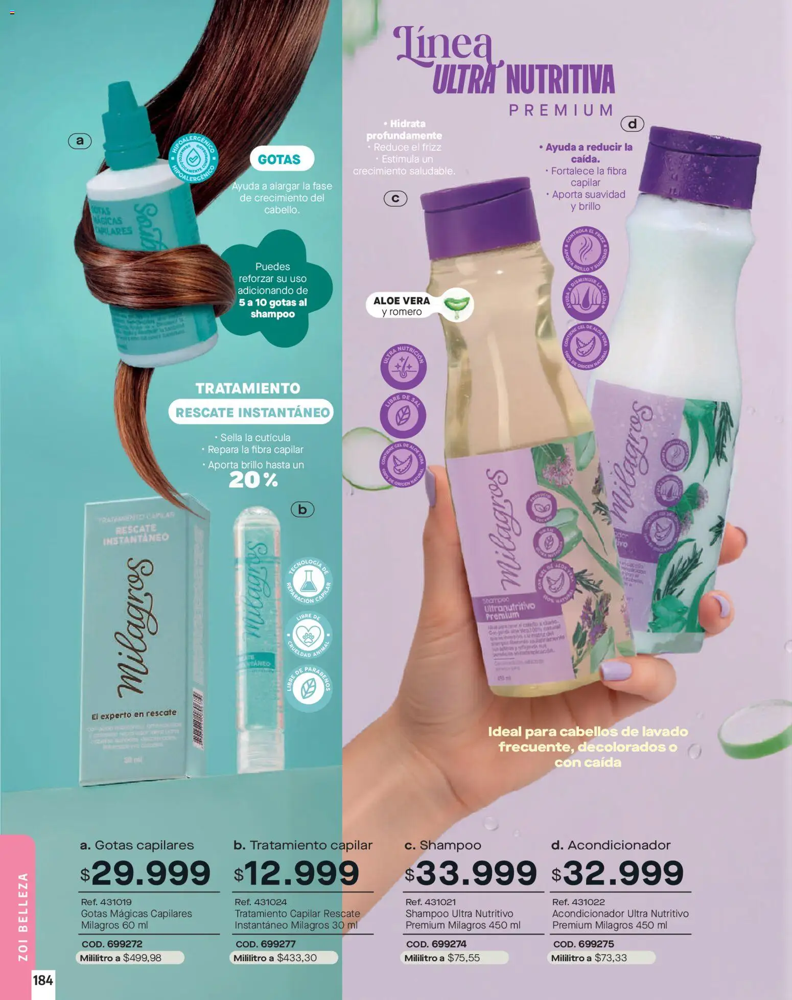 Carmel revista - valida desde el 01.03.2026 | Página: 184 | Productos: Botas, Brillo, Acondicionador, Loción tonificante