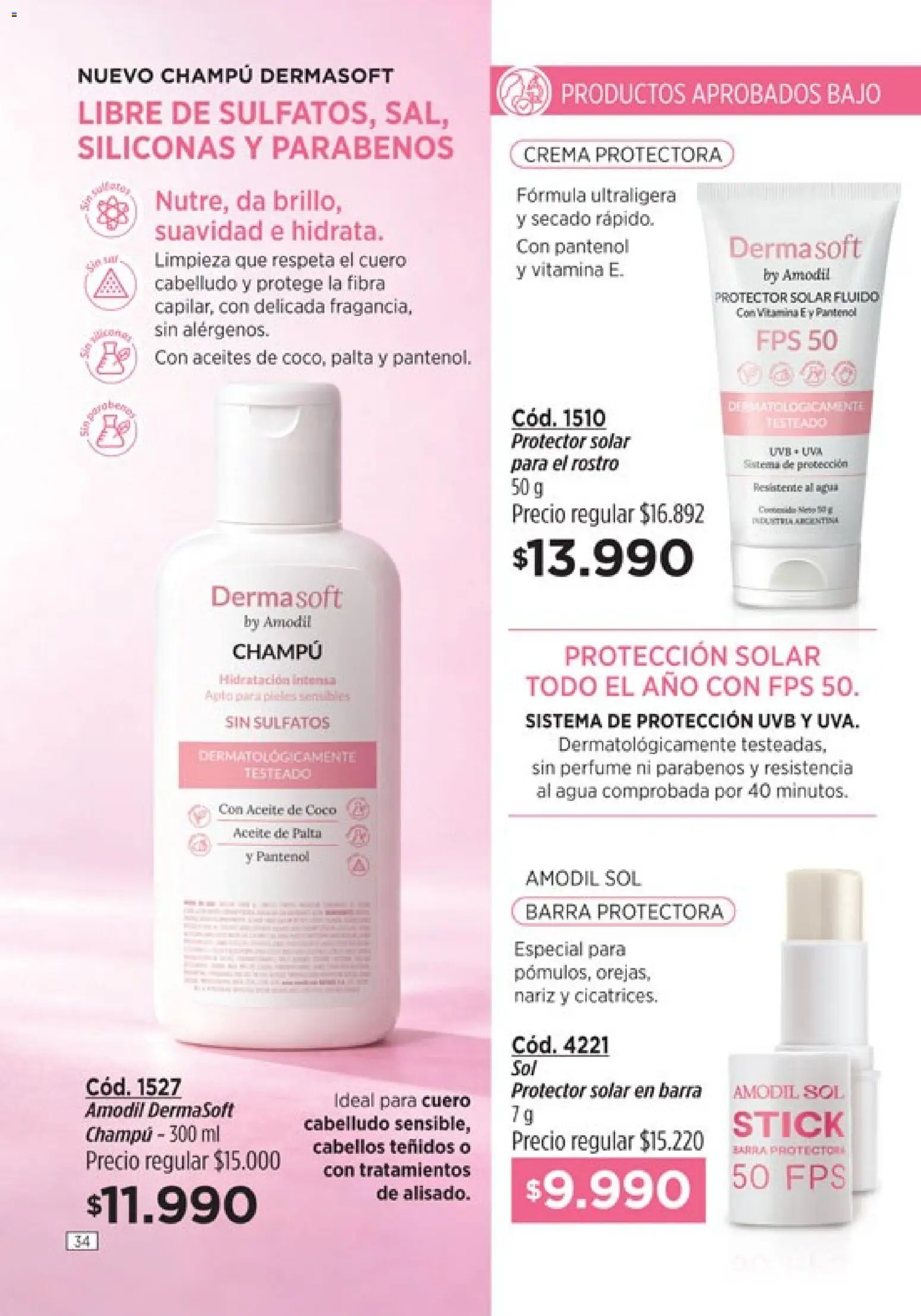Amodil - Campaña 8 │ válido desde el 08.04.2026 | Página: 34 | Productos: Perfume, Aceite, Champú, Crema