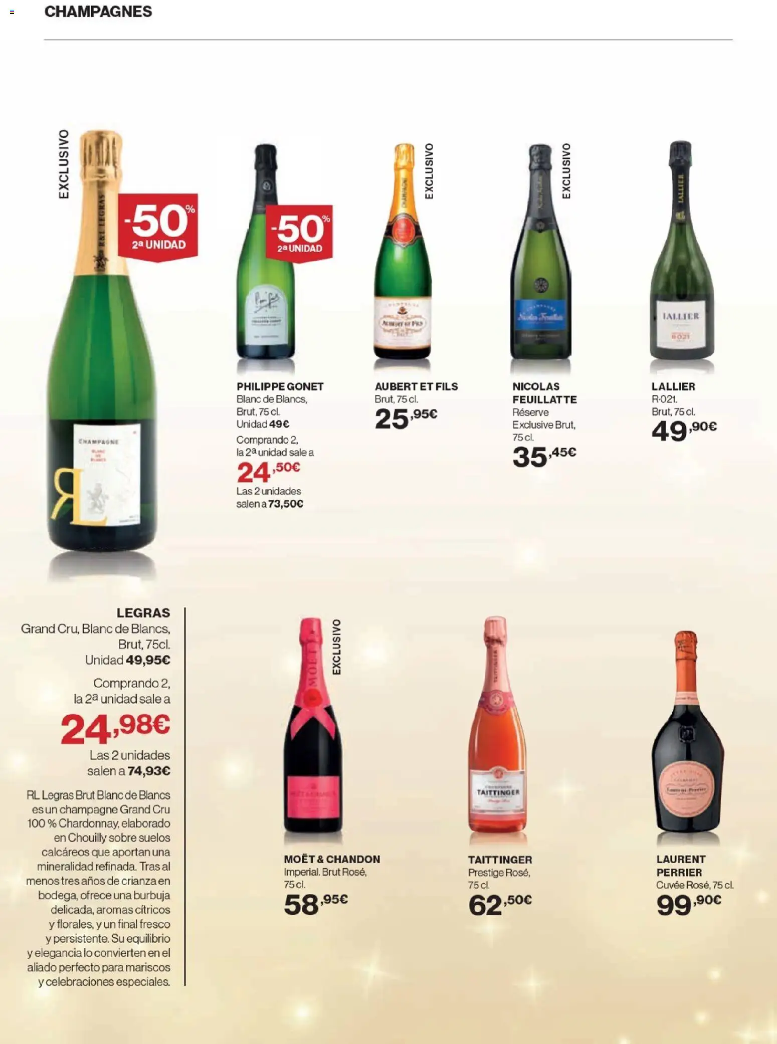 Nuevas ofertas de El Corte Inglés válidas en toda la República Mexicana desde el 20.11.2025. ¡Encuentra las mejores ofertas en El Corte Inglés catálogo La Bodega ! | Página: 32 | Productos: Champagne, Sobre