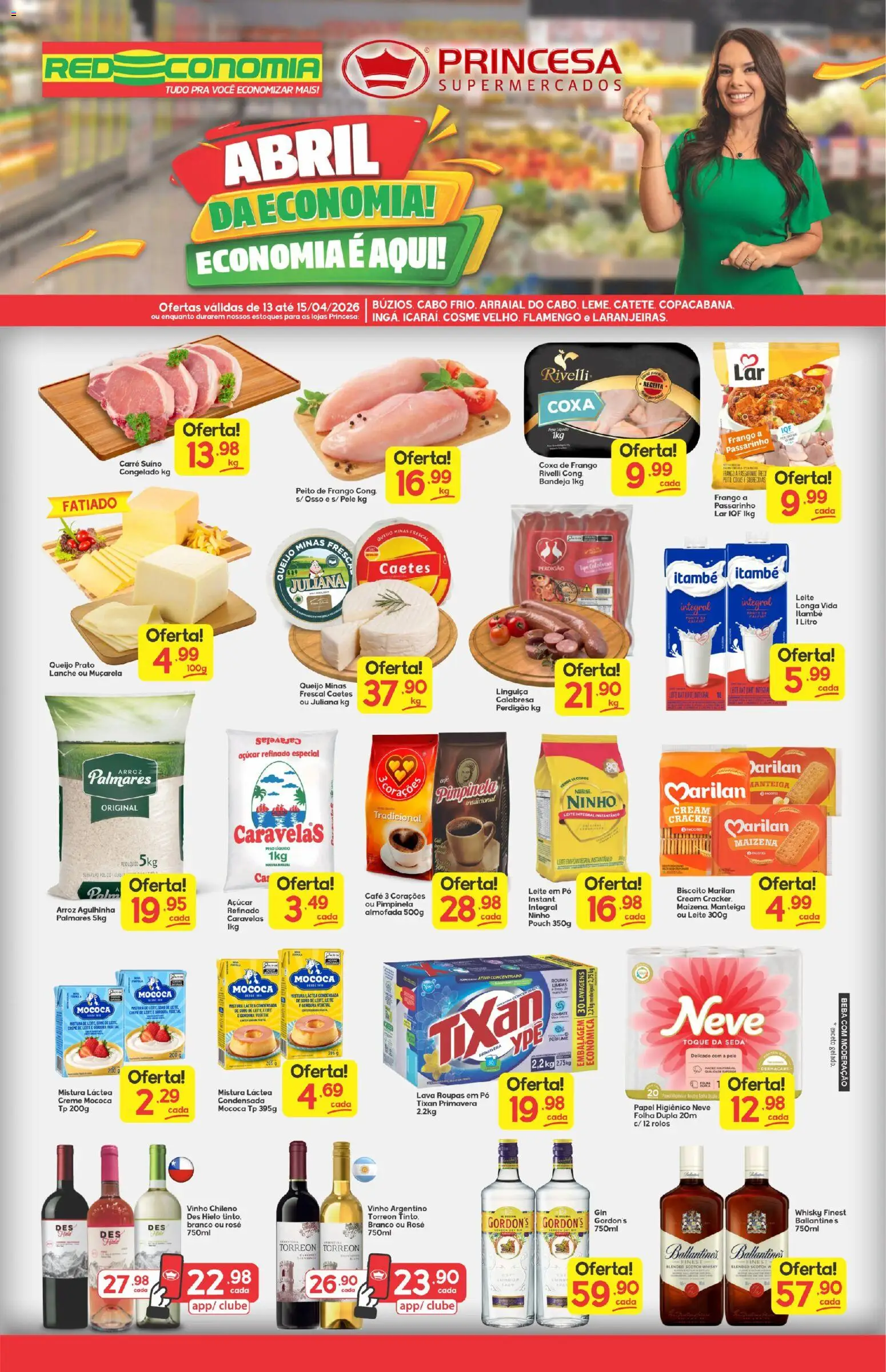 Princesa Folheto - válido de 13.04.2026 | Página: 1 | Produtos: Biscoito, Queijo, Creme, Bandeja