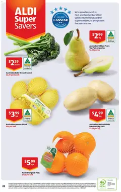 Preview of Aldi catalogue  - valid from 25.03.2026 | Page: 28 | Products: Oranges, Potatoes, Vegetables, Fruits