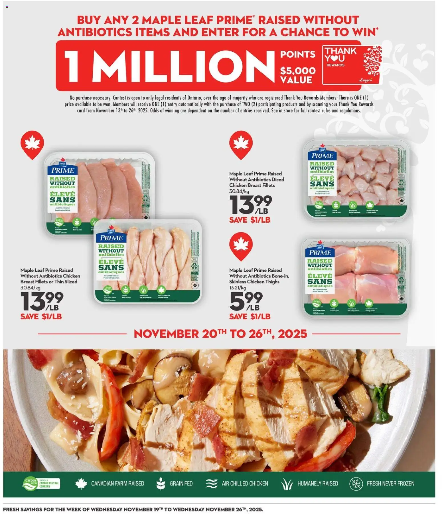 Longo's flyer valid from 20.11.2025 | Page: 12 | Products: Chicken