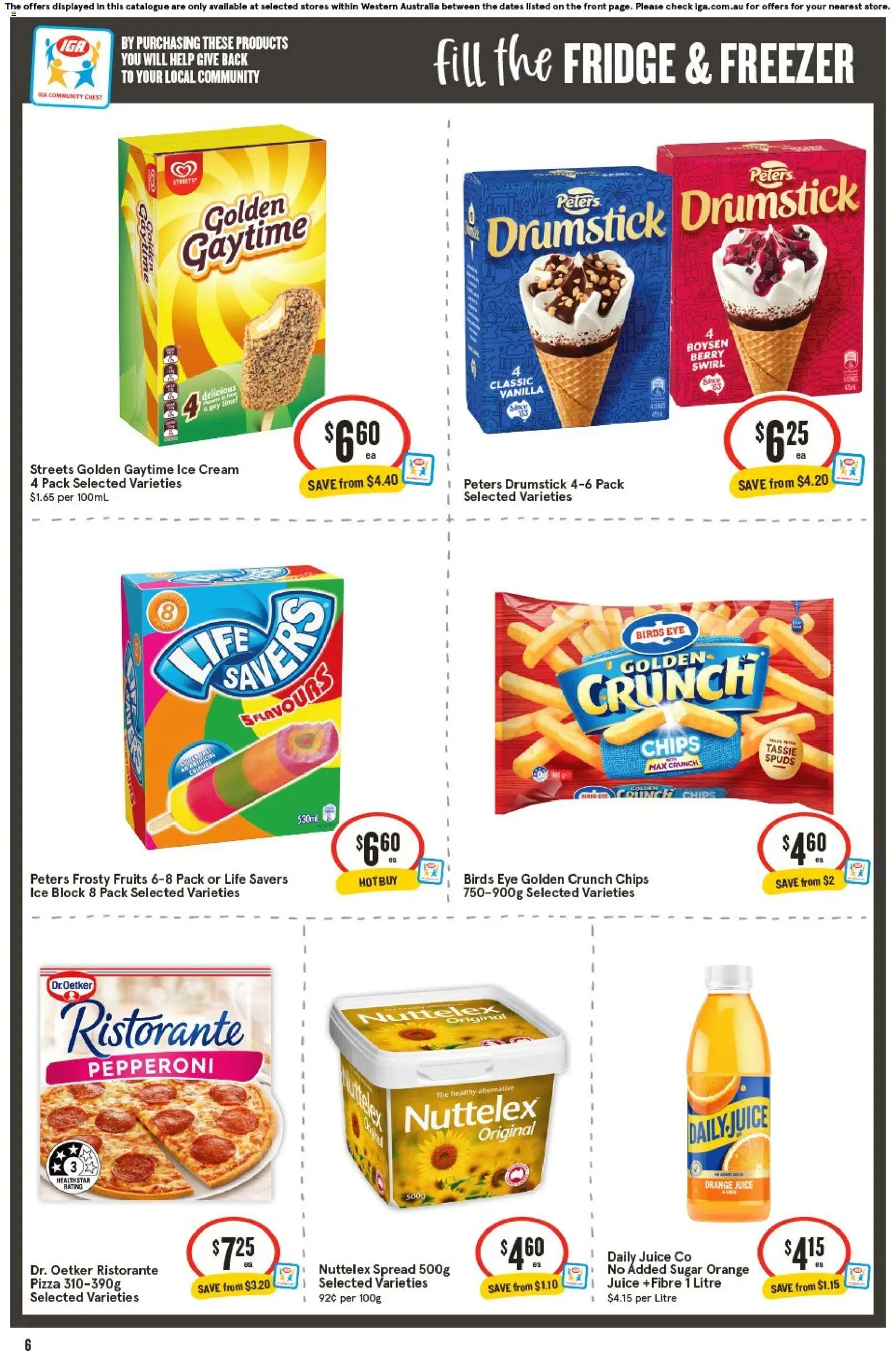 IGA catalogue - valid from 21.01.2026 | Page: 6 | Products: Cream, Ice cream, Sugar, Freezer