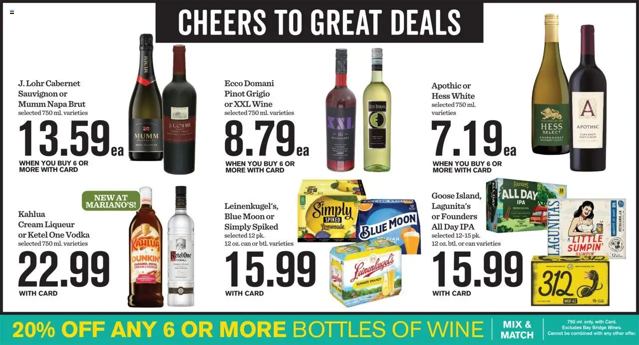 Mariano's Weekly Ad - valid from 20.08.2025 | Page: 9 | Products: Wine, Cream, Vodka