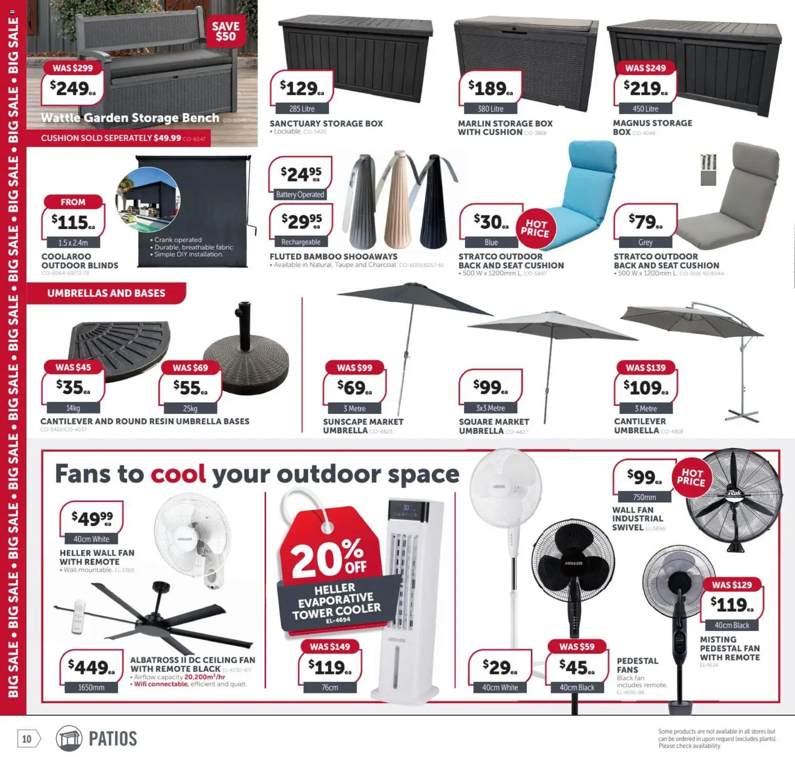 Stratco catalogue - valid from 06.03.2026 | Page: 10 | Products: Cushion, Box, Umbrella, Bench
