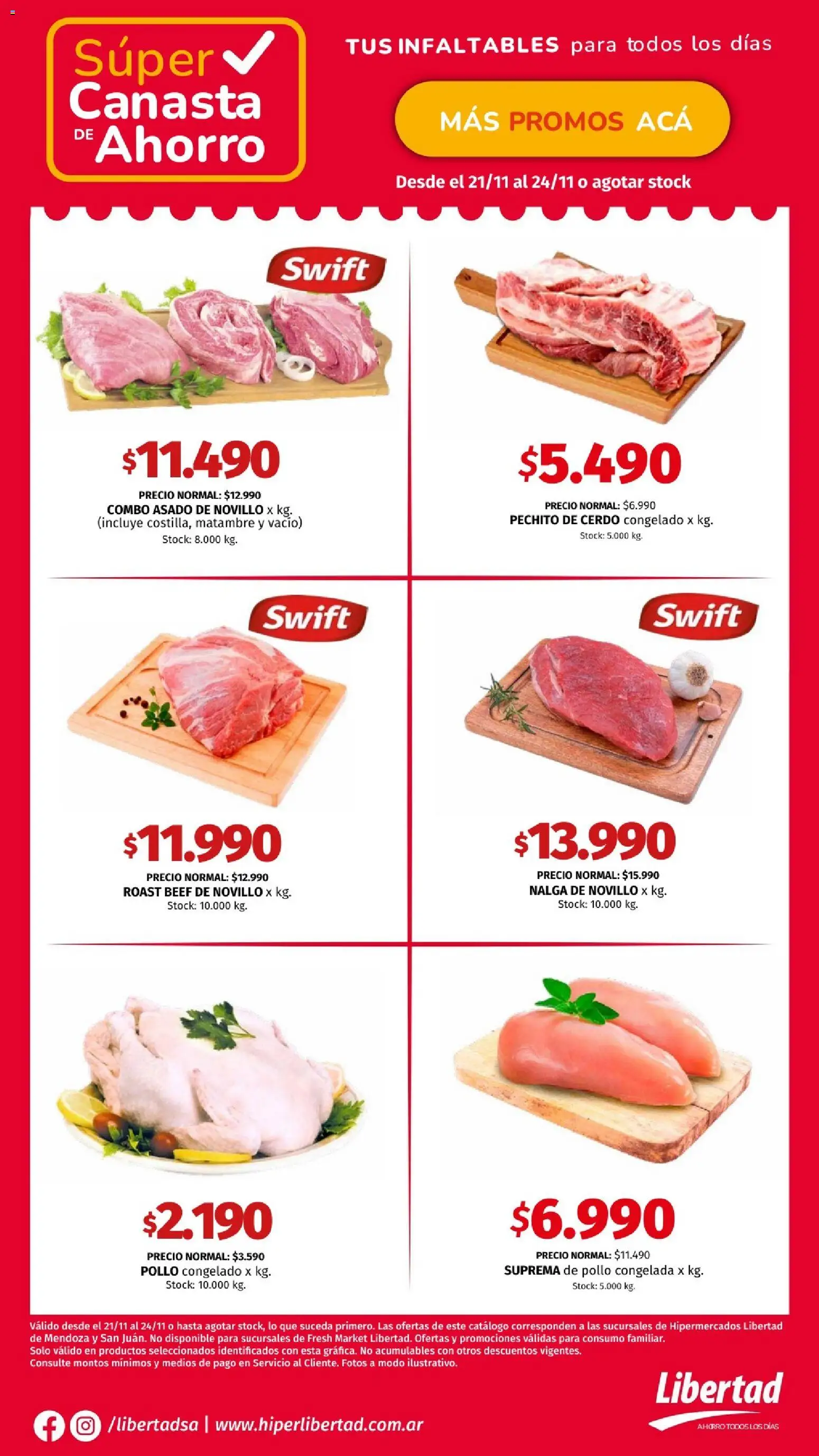 Hipermercado Libertad - CANASTA │ válido desde el 21.11.2025 | Página: 2 | Productos: Pollo, Cerdo, Canasta