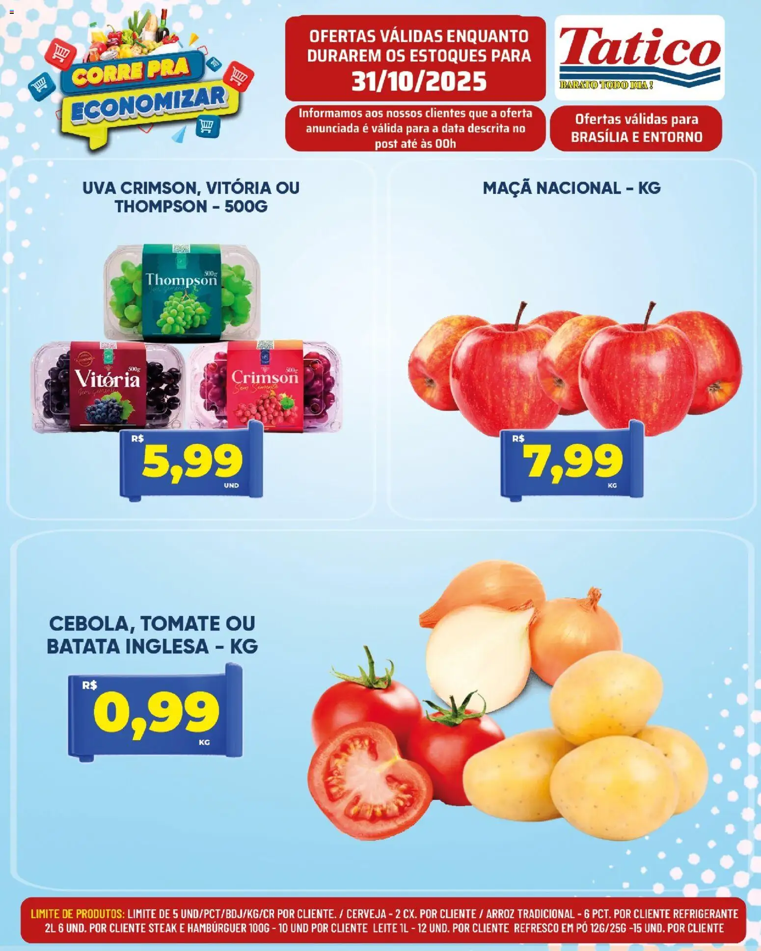 Tatico Folheto - válido de 31.10.2025 | Página: 7 | Produtos: Pó, Leite, Cerveja, Batata