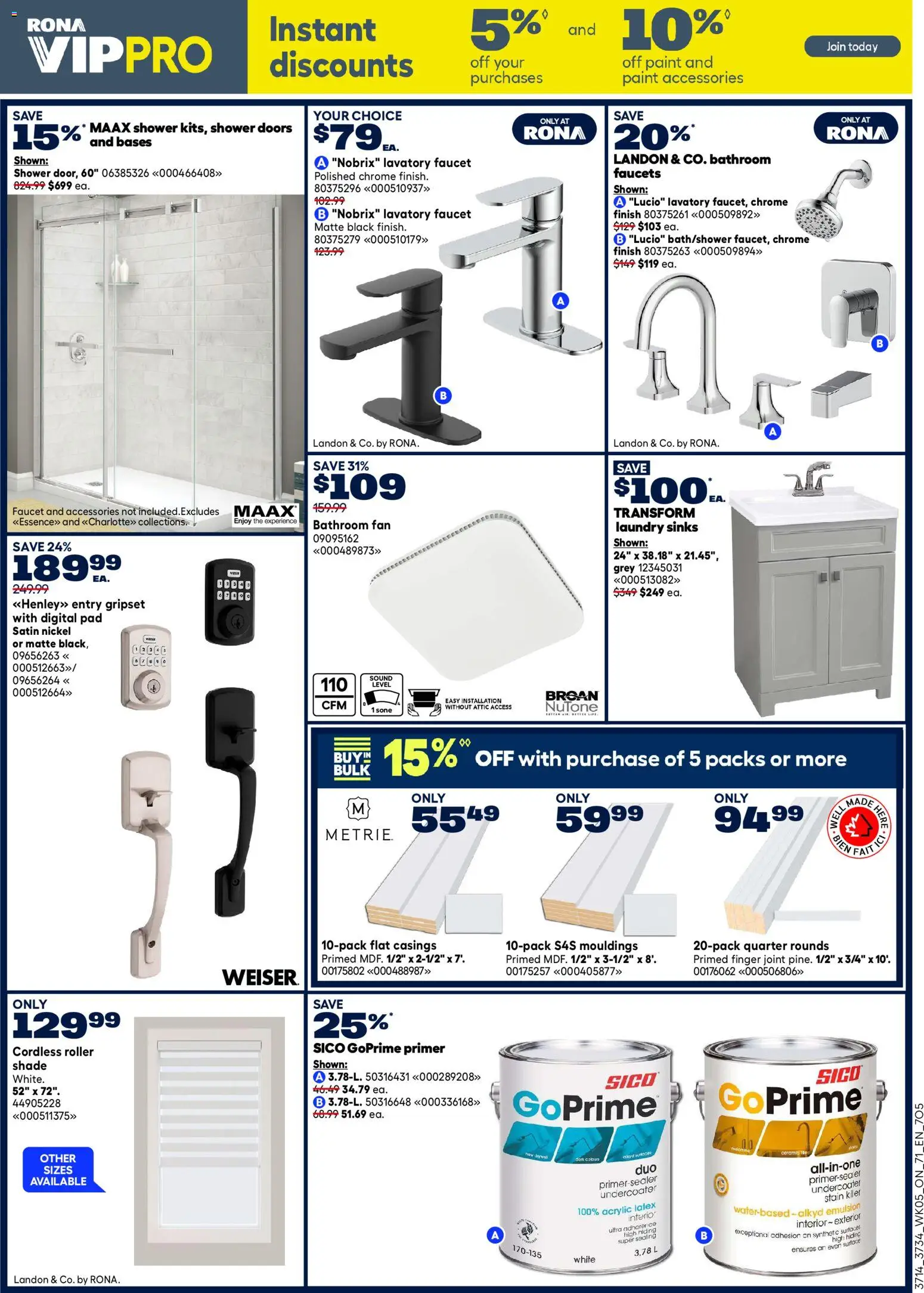 Rona flyer valid from 26.02.2026 | Page: 4 | Products: Fan, Shower