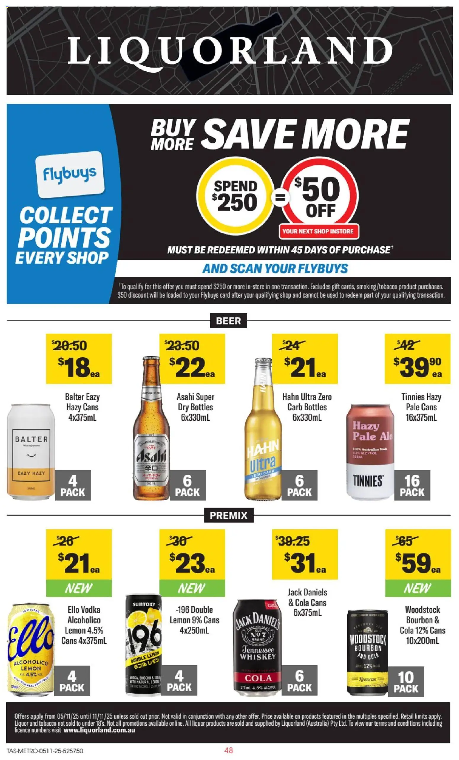 Liquorland catalogue - valid from 05.11.2025 | Page: 1 | Products: Beer, Vodka, Whiskey, Lemon
